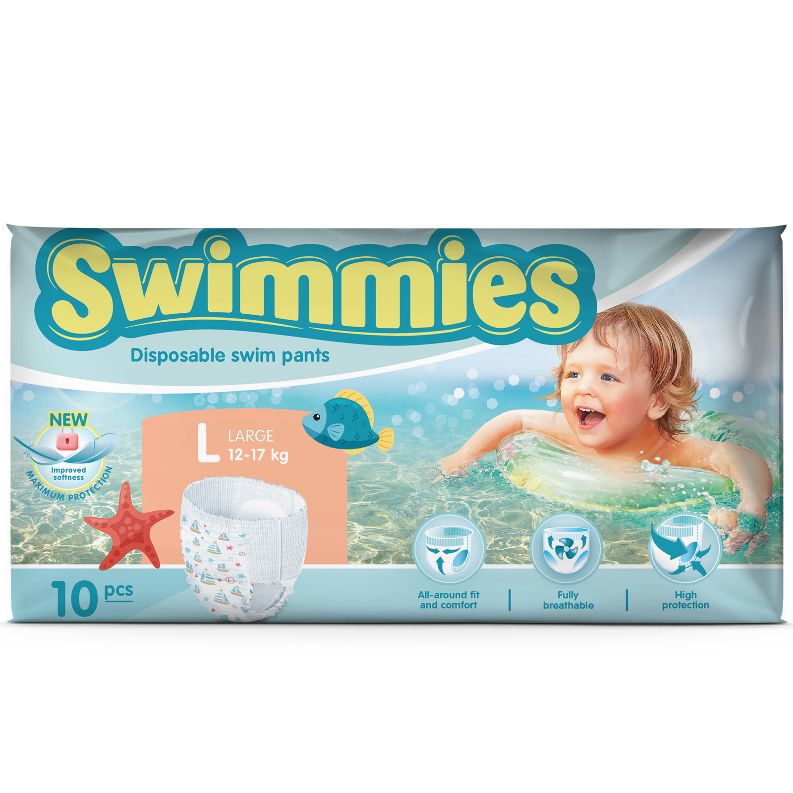 Подгузники Swimmies для плавания L 10 шт. - фото 6