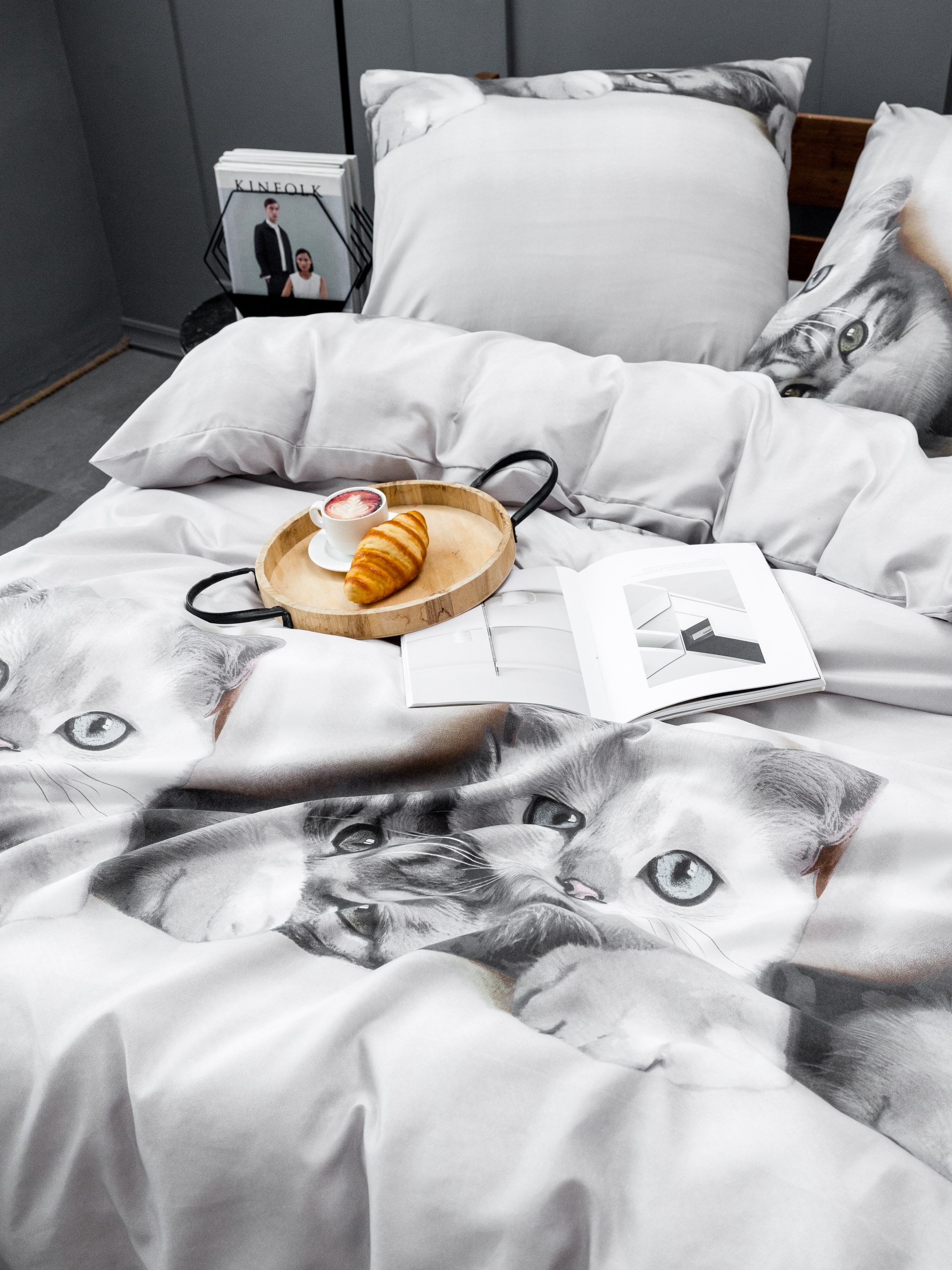 Комплект постельного белья PAVLine Котик евро - фото 13