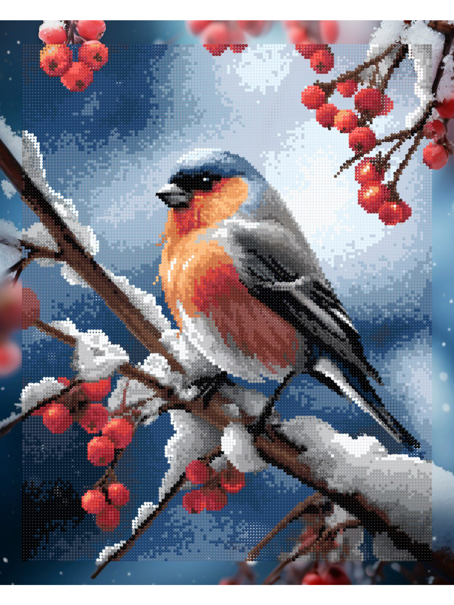 Алмазная мозаика Art on Canvas Снегирь в ассортименте - фото 2