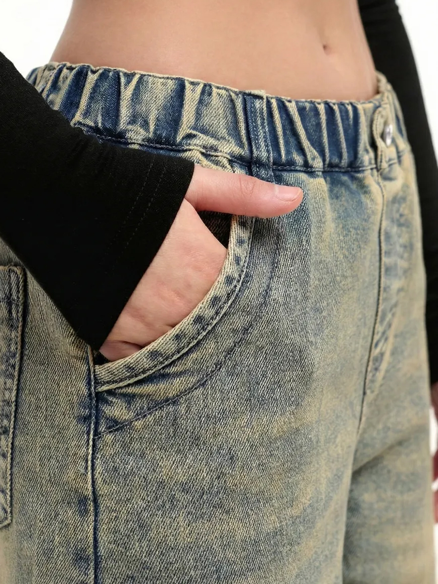 Джинсы-трубы СИНИЙ МИР WD91560NJ-G63 - фото 8