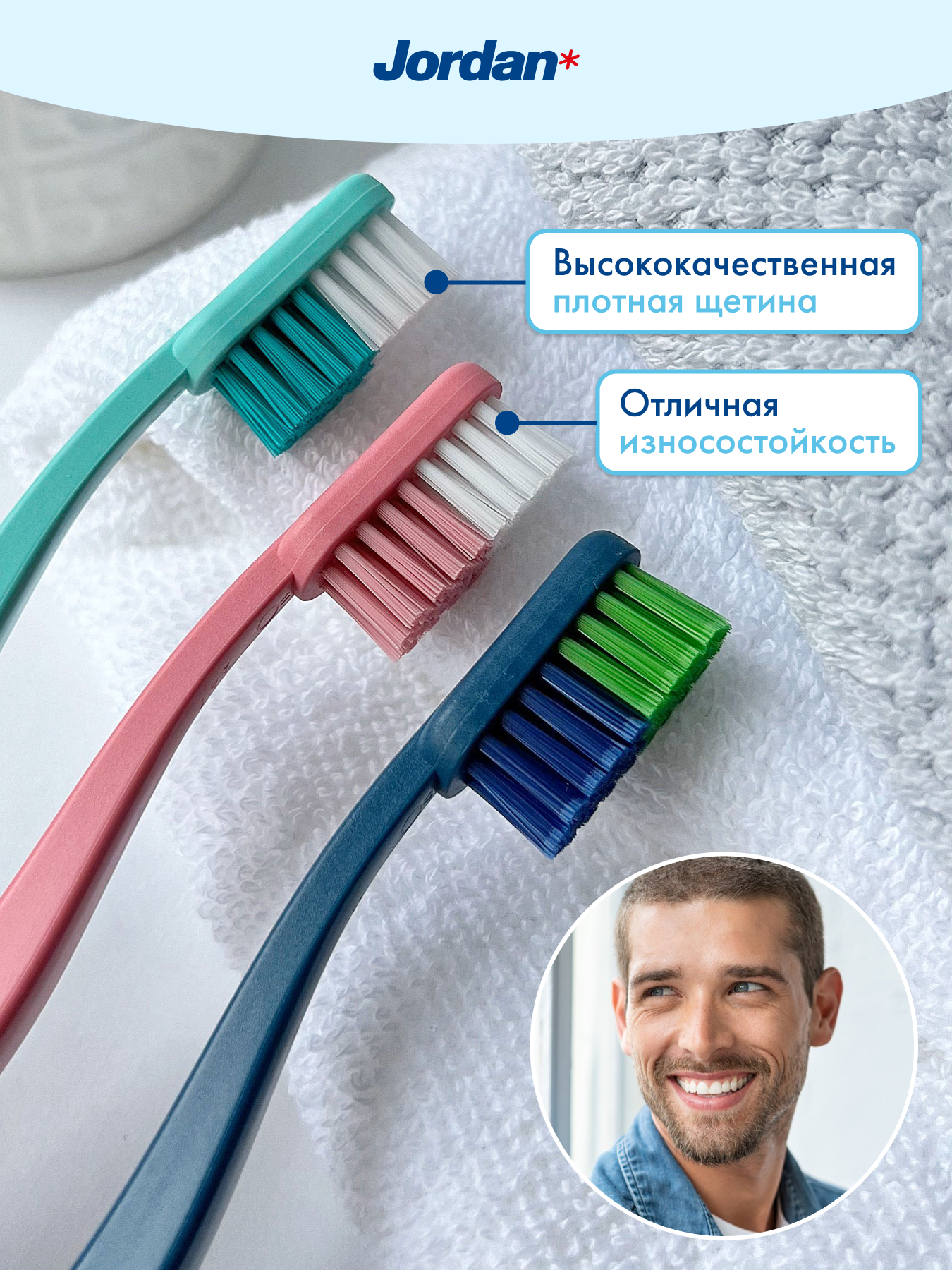 Зубная щетка классическая Jordan 3 шт. - фото 2