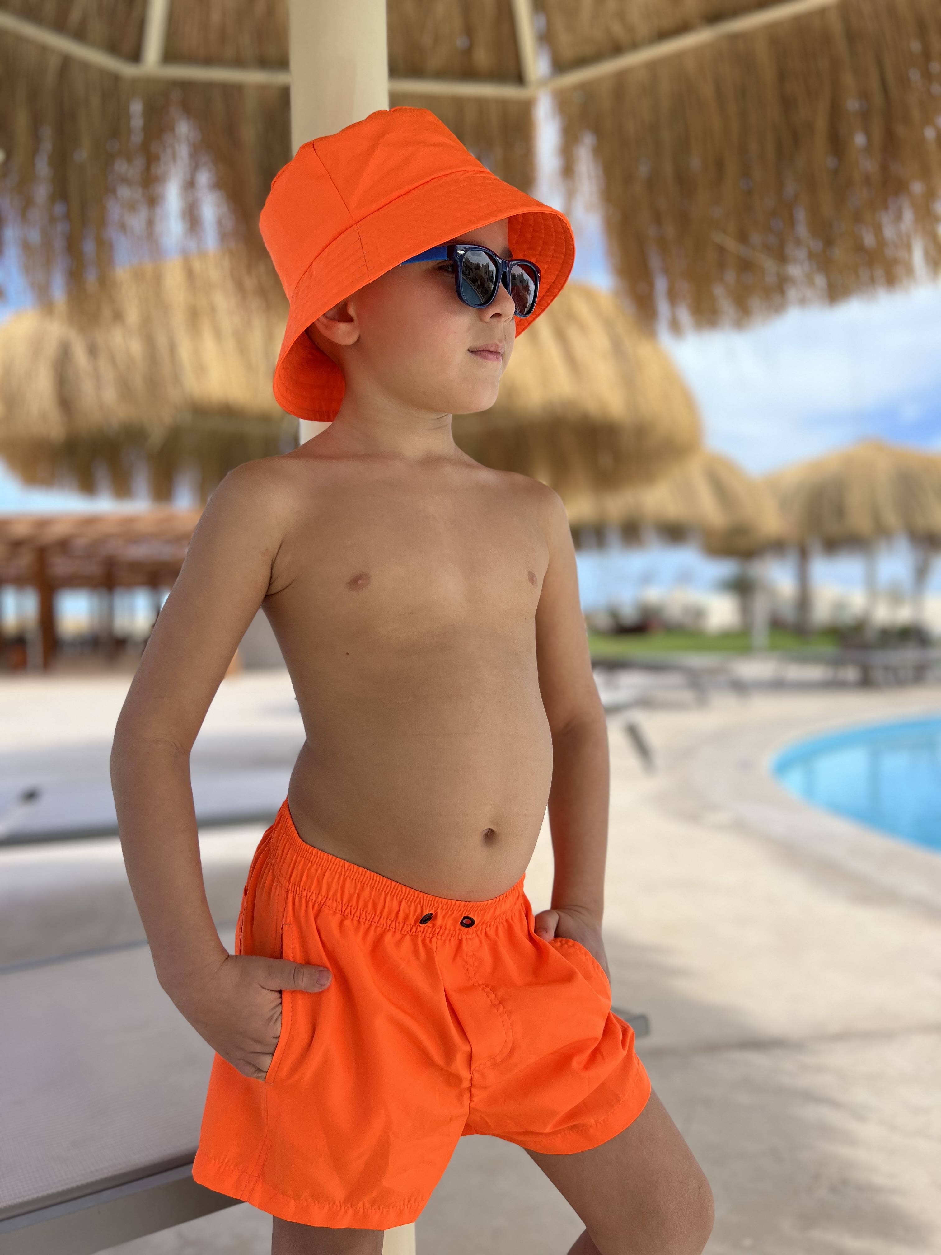 Шорты купальные Capitania KIDS/MEN-001/ORANGNEON - фото 4