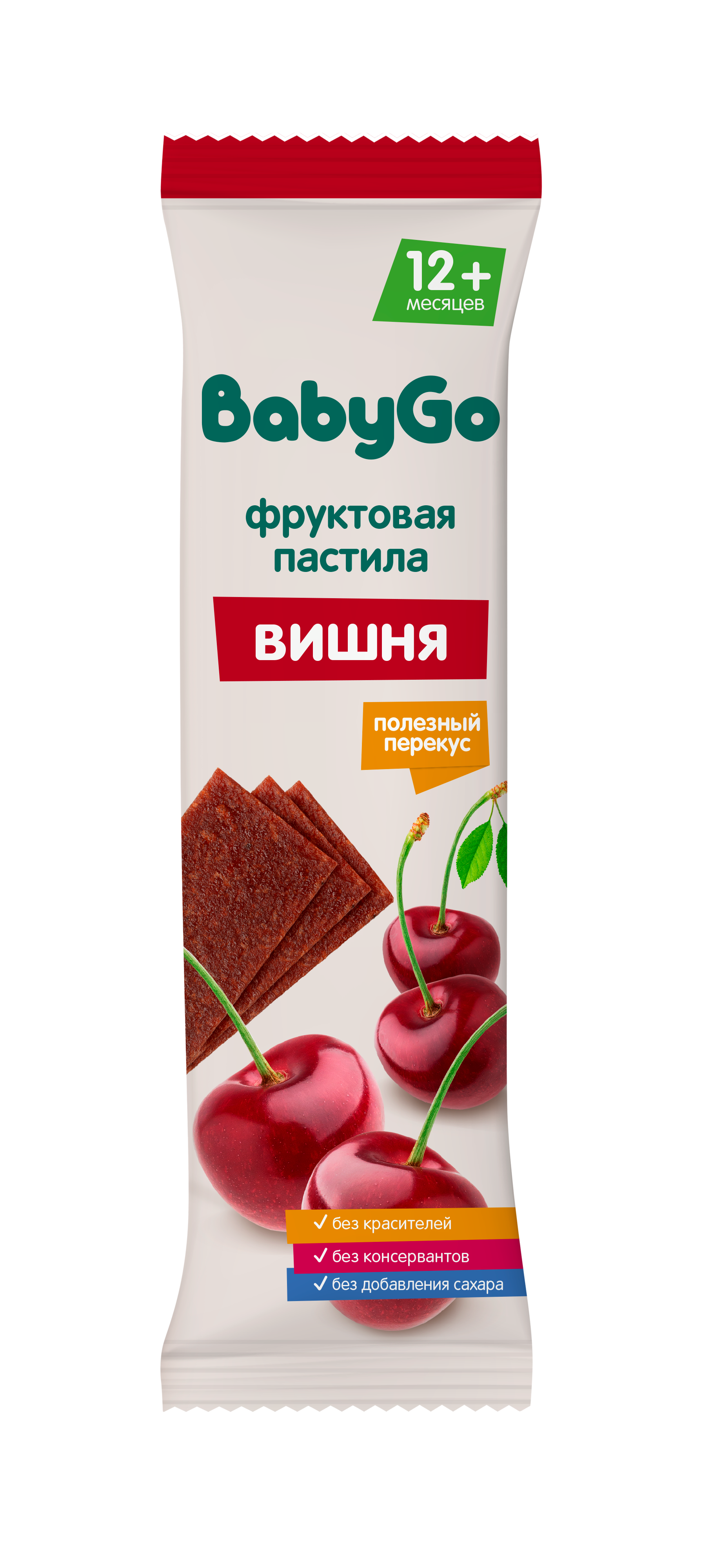 Изображение товара Фруктовые кусочки BabyGo Вишня с 12 мес 15 г