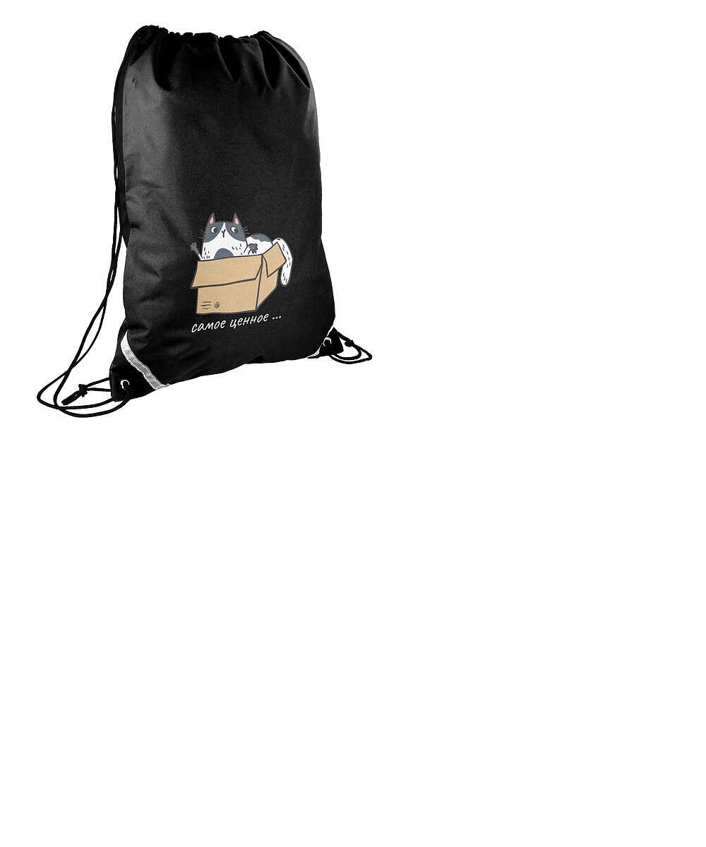 Мешок для обуви Феникс + Кот с кофе - фото 1