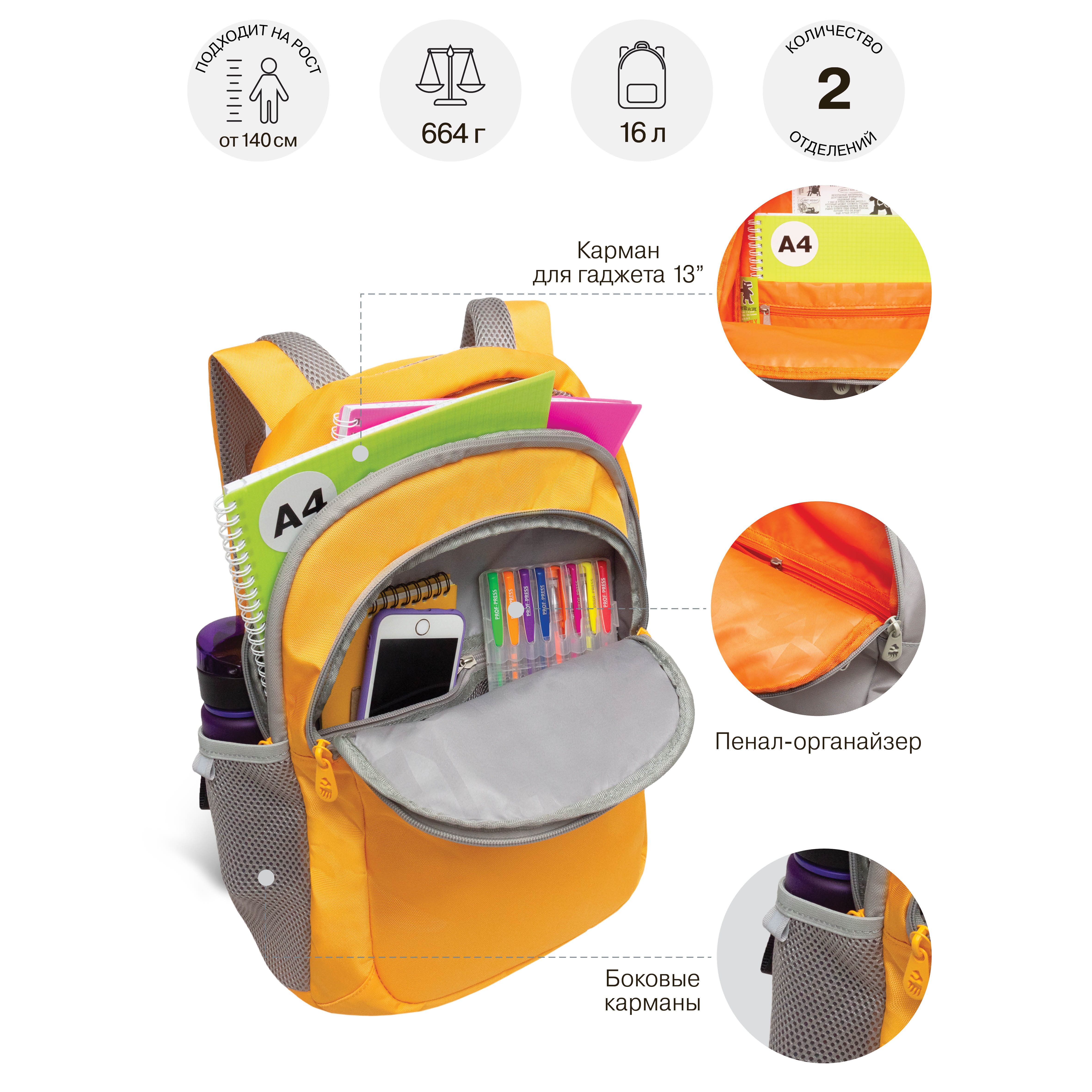 Рюкзак Grizzly для девочки - фото 7