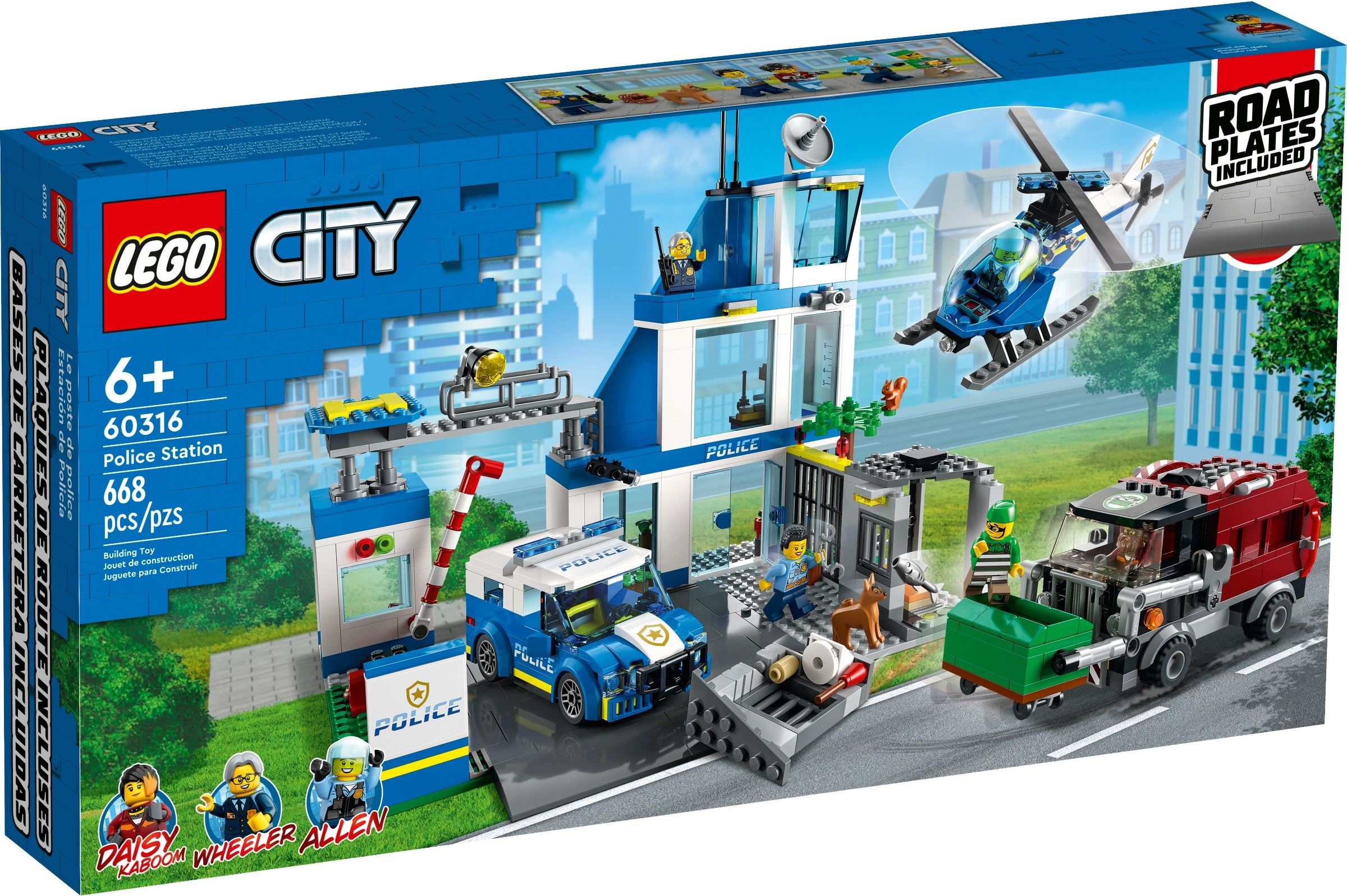 Изображение товара Конструктор LEGO City Полицейский участок 60316 с минифигурками и транспортом