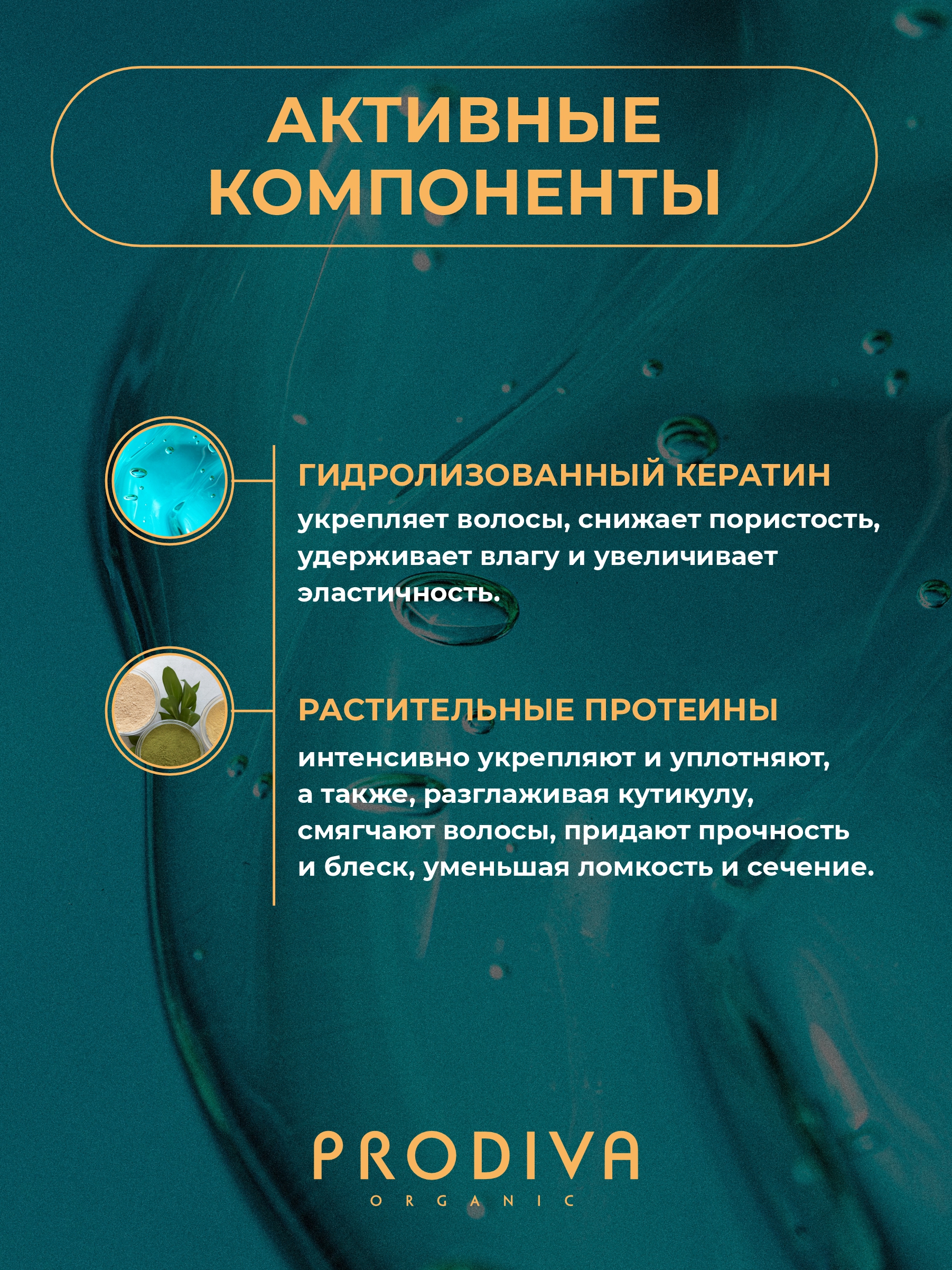 Маска PRODIVA с кератином и протеинами 250 мл - фото 3