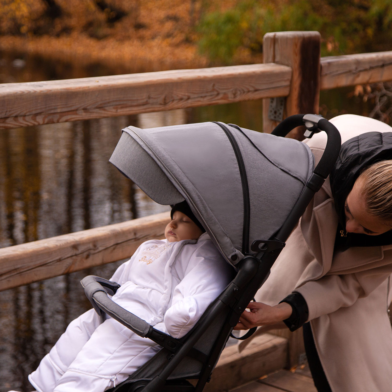 Коляска прогулочная Nuovita бежевый - фото 14