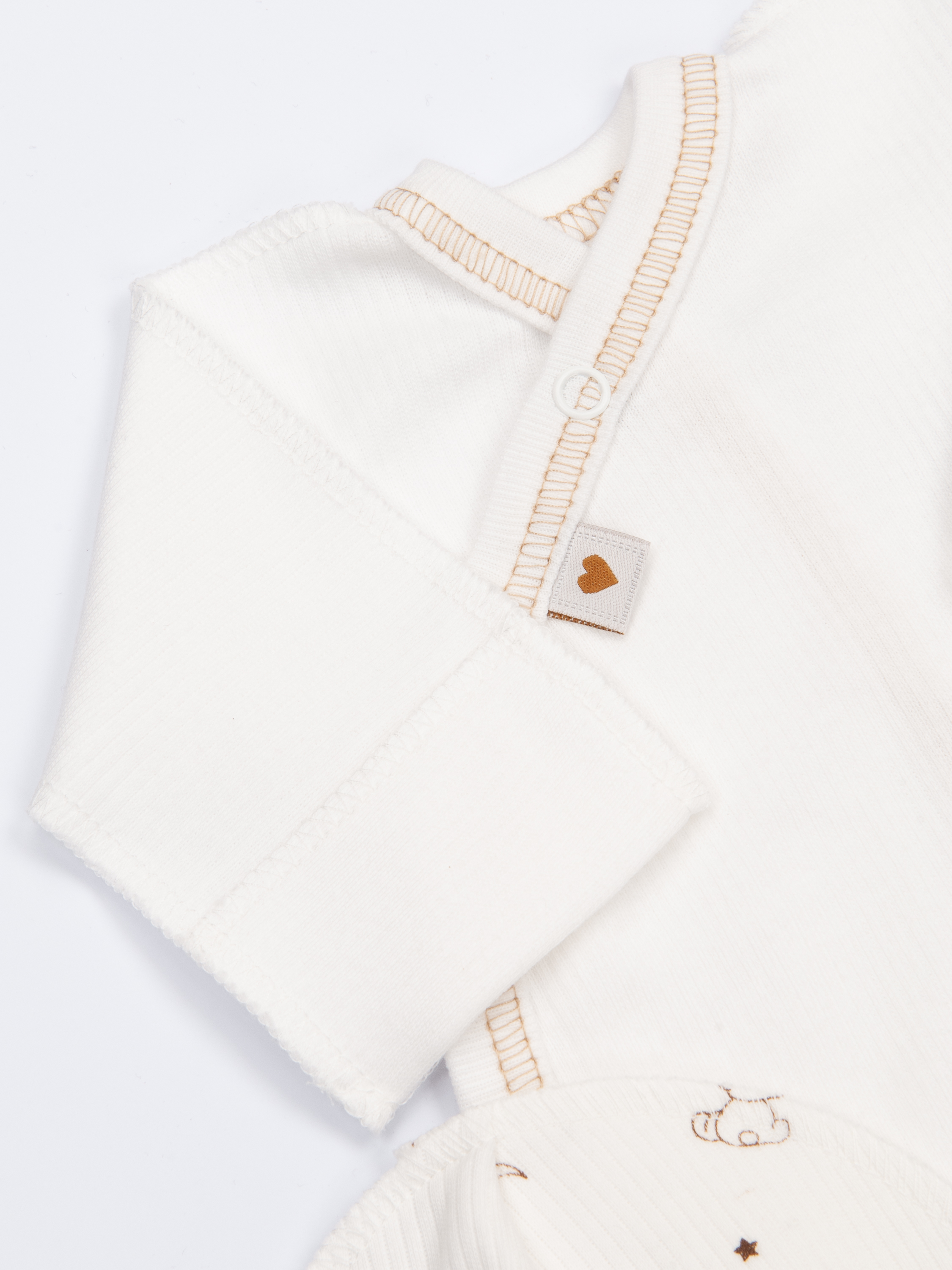 Комбинезон 2 шт и шапочка ТРИЯ М 1301_1303_036 интерлок экрю Медведи - фото 8