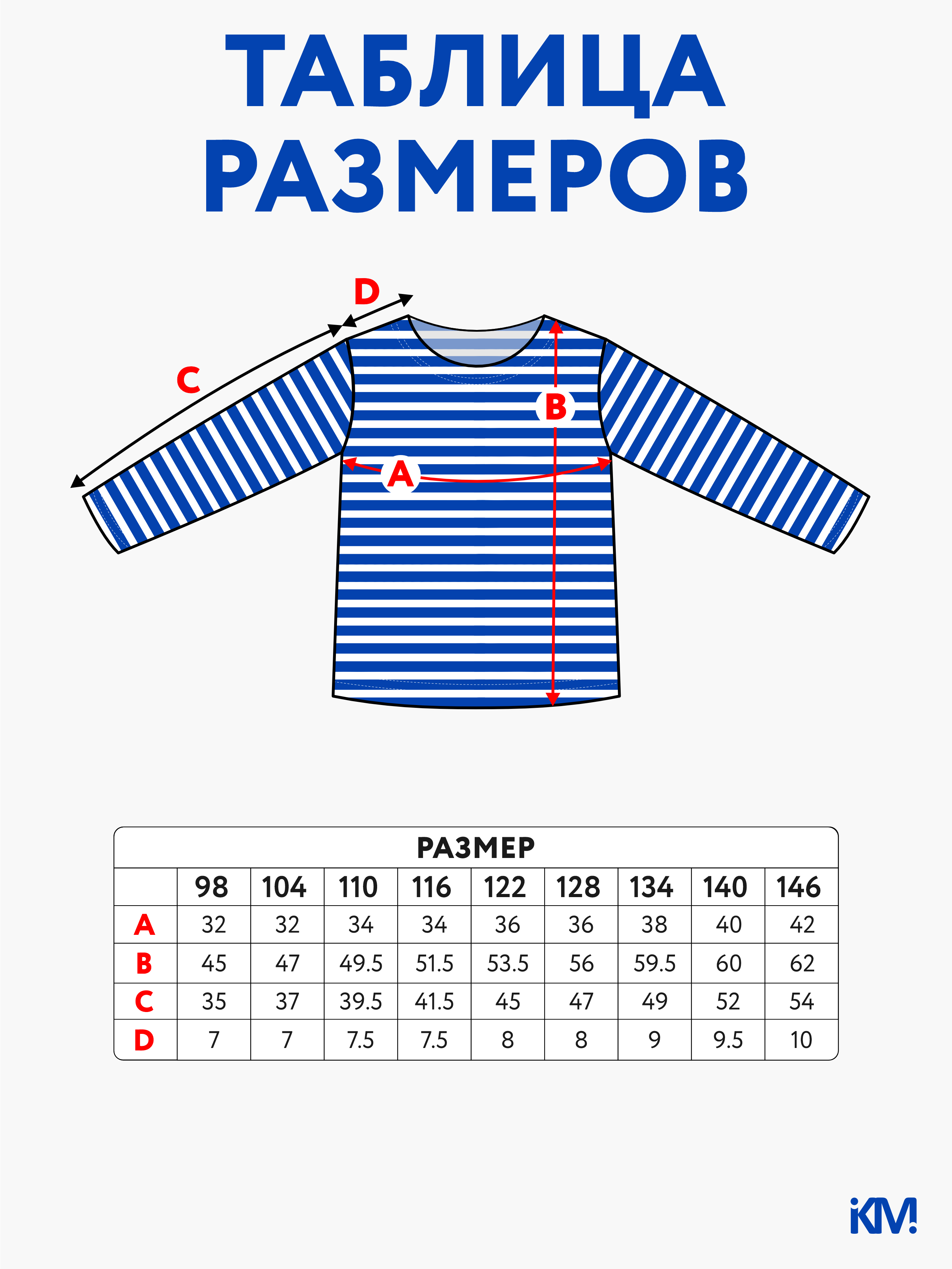 Лонгслив KiMMi co К-1408516 василек полоска - фото 3