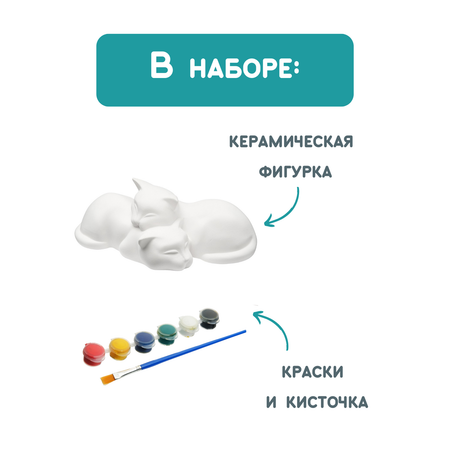 Набор для творчества Раскрась и подари Котики роспись красками