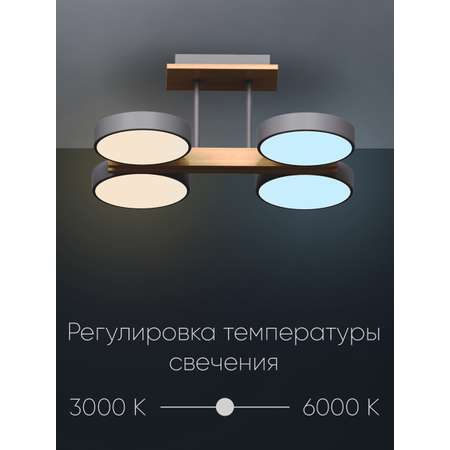 Светодиодный светильник Wedo Light потолочный 72W серый LED