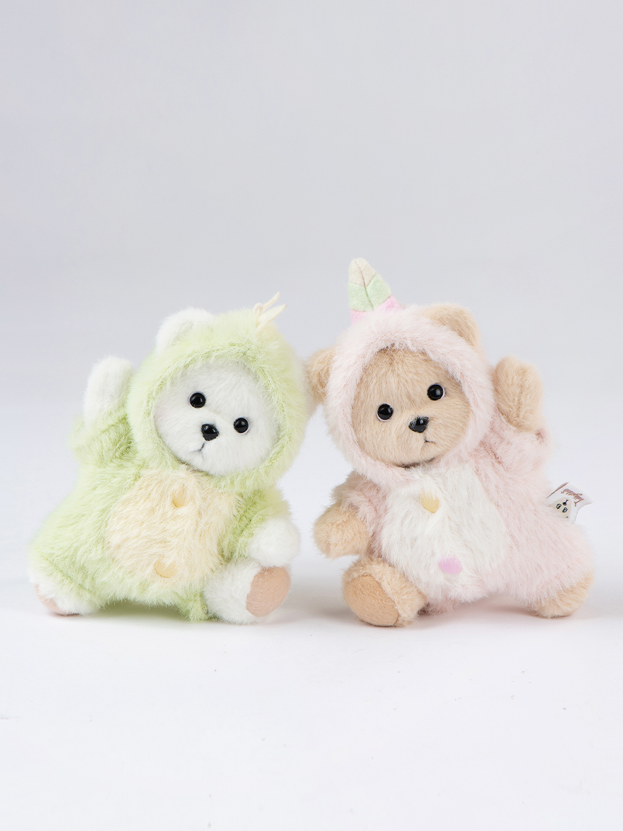 Мягкая игрушка TeddyTales Медведь в костюме дино брелок - фото 6