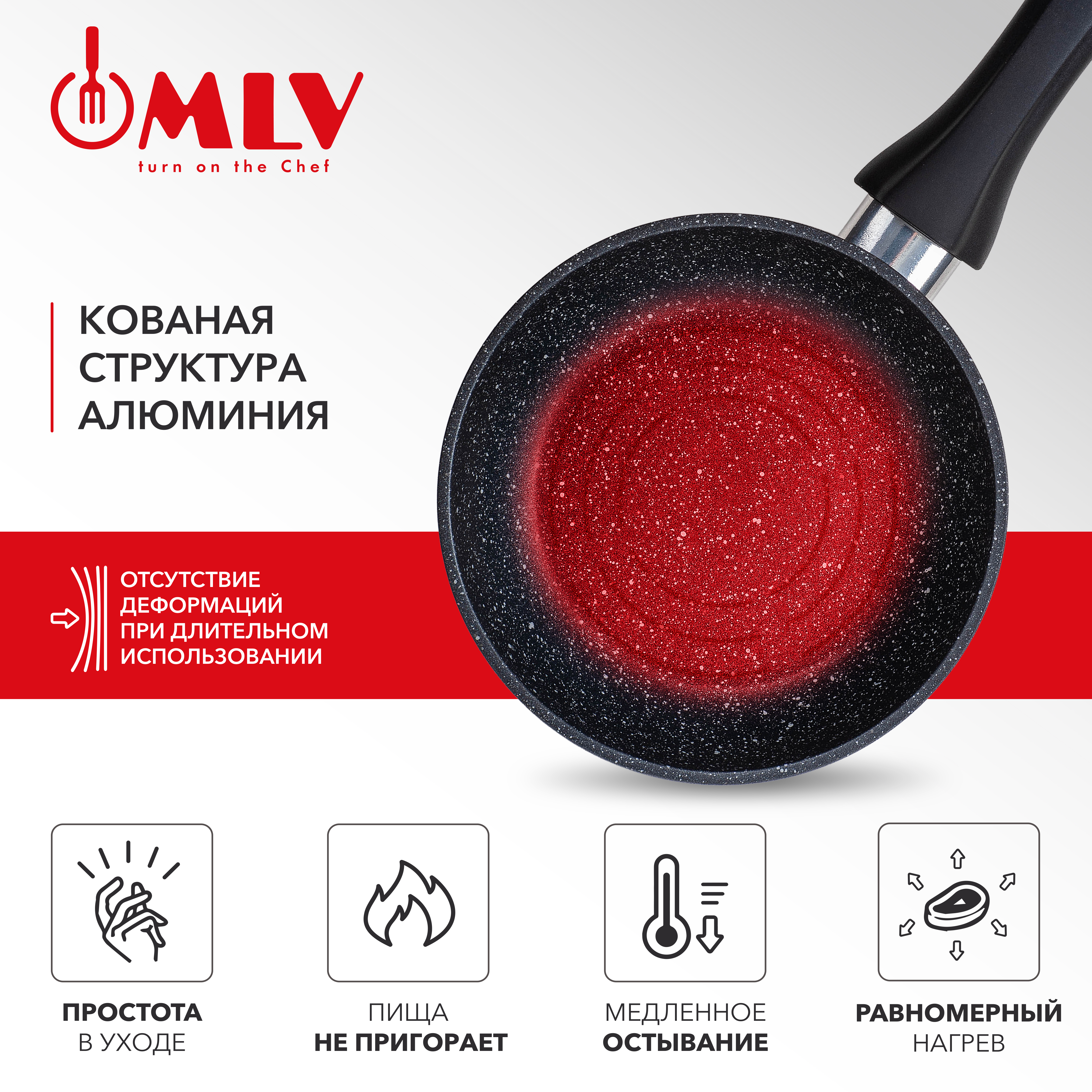 Сковорода с антипригарным покрытием Moulin Villa Orion 16 см - фото 5