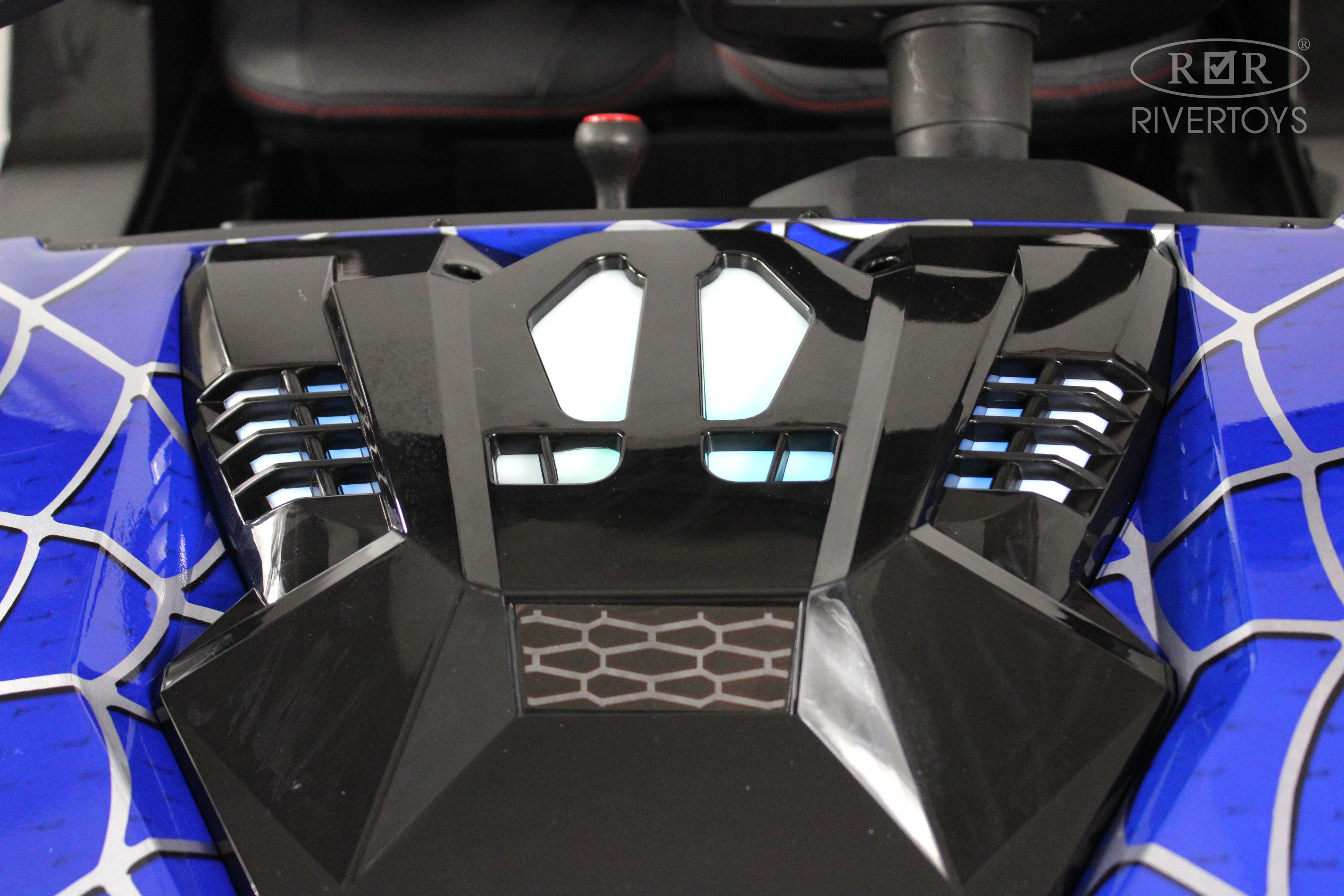 Электромобиль RIVERTOYS A707AA-LUX-NEW-BLUE-SPIDER С пультом ДУ - фото 22