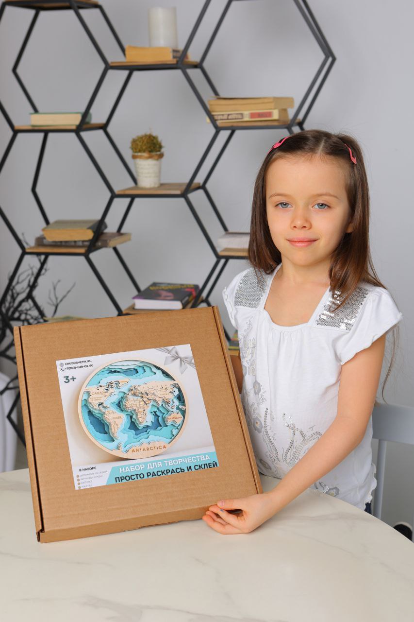 Набор для творчества ЧудоСветик сборка Карта мира - фото 5