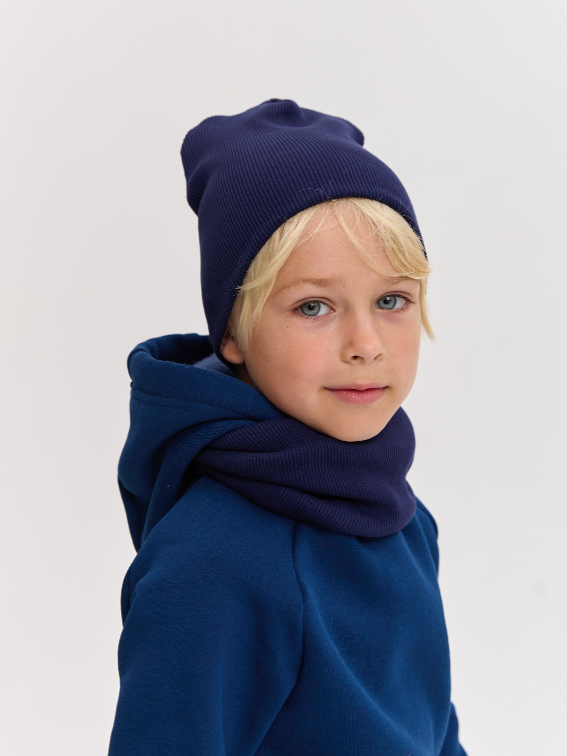 Шапка и снуд Лапушка 0258 тёмно-синий - фото 17