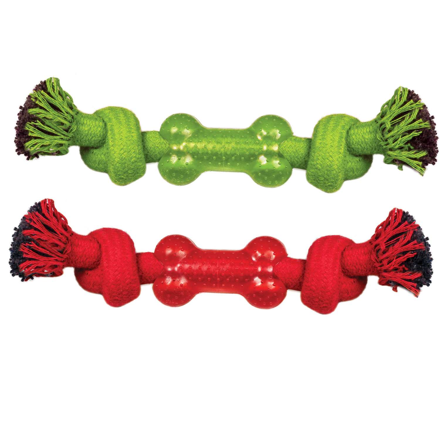 Игрушка для собак Triol Веревка-канат 2 узла и кость 24см - фото 1