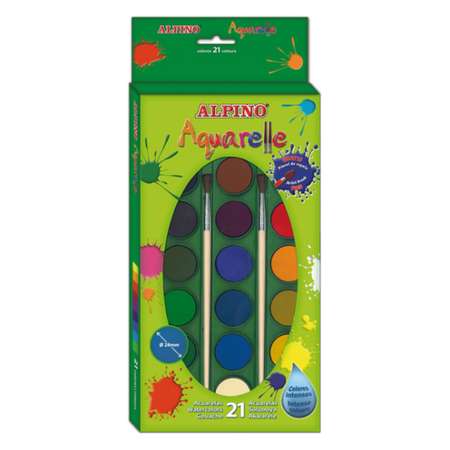 Краски акварель ALPINO 21 цв.