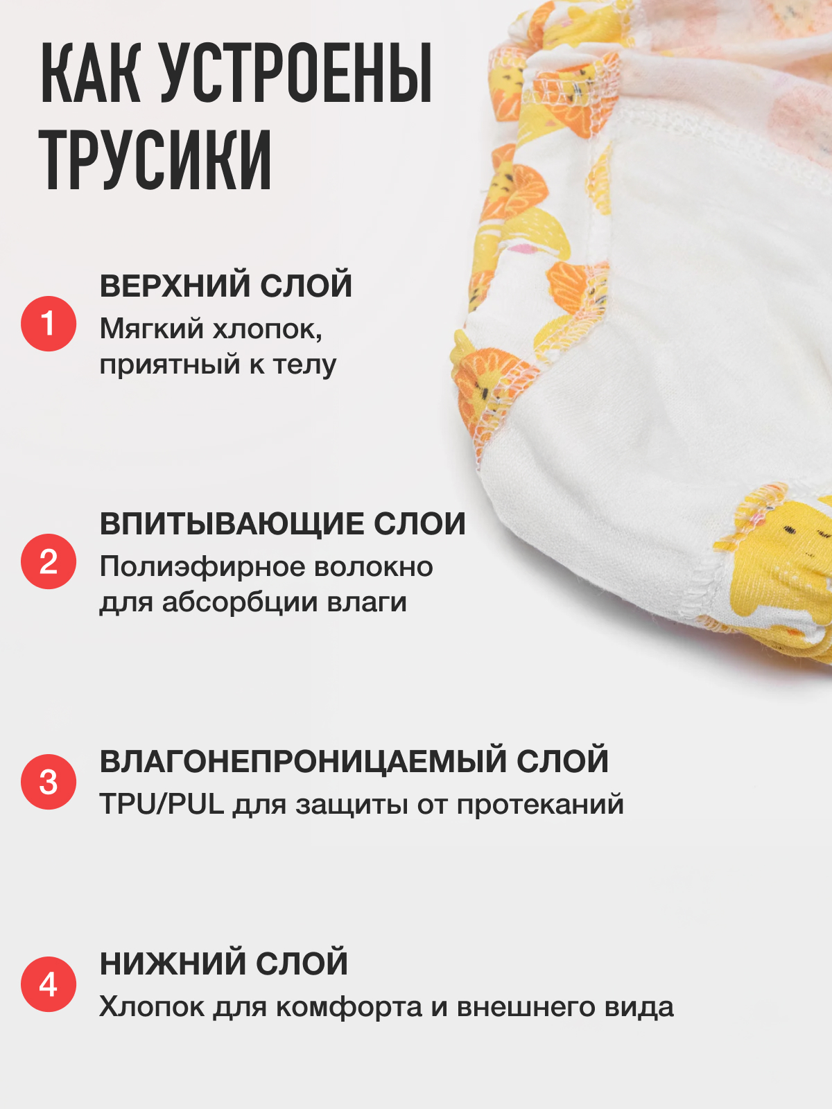 Многоразовые трусики Mamagoods M - фото 4