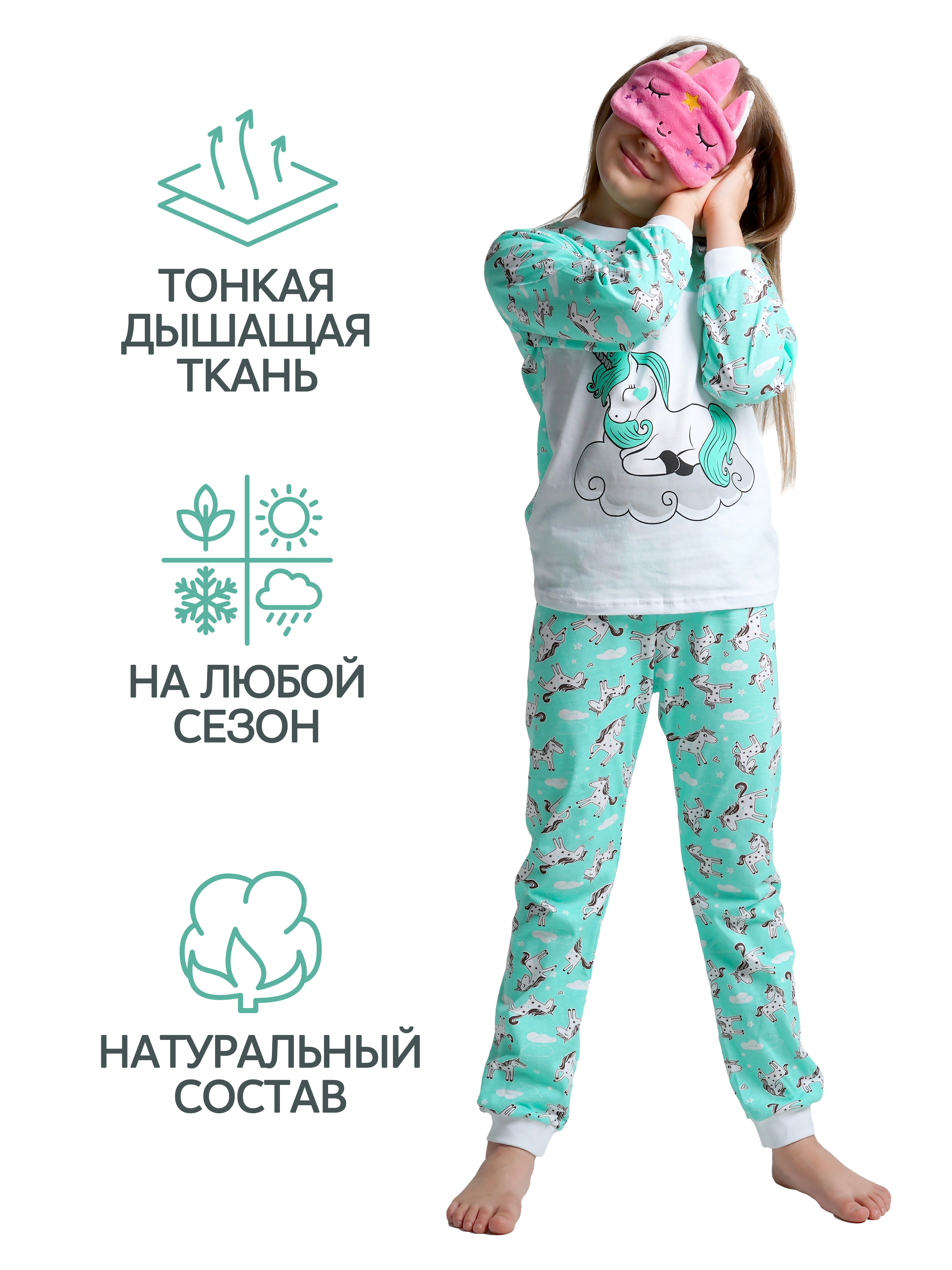 Пижама ДО-Детская Одежда 0025К/мятный - фото 3