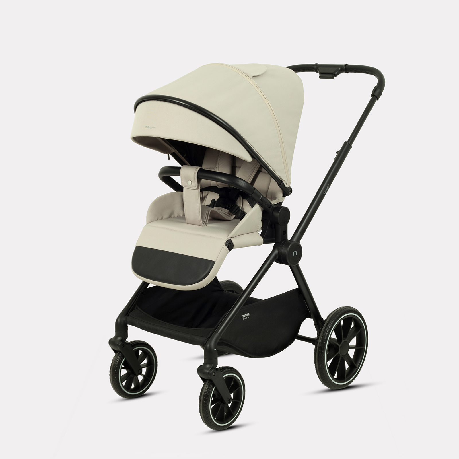 Коляска 3в1 MOWbaby AMBER бежевый - фото 10
