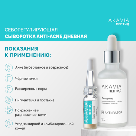 Сыворотка АКАВИЯ Anti-Аcne дневная с цинком