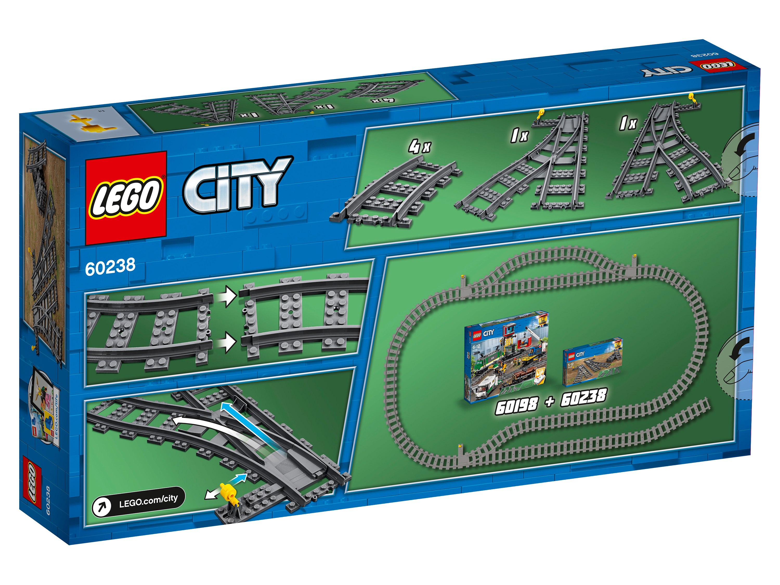 Конструктор LEGO City Железнодорожные стрелки 60238 8 дет. - фото 10