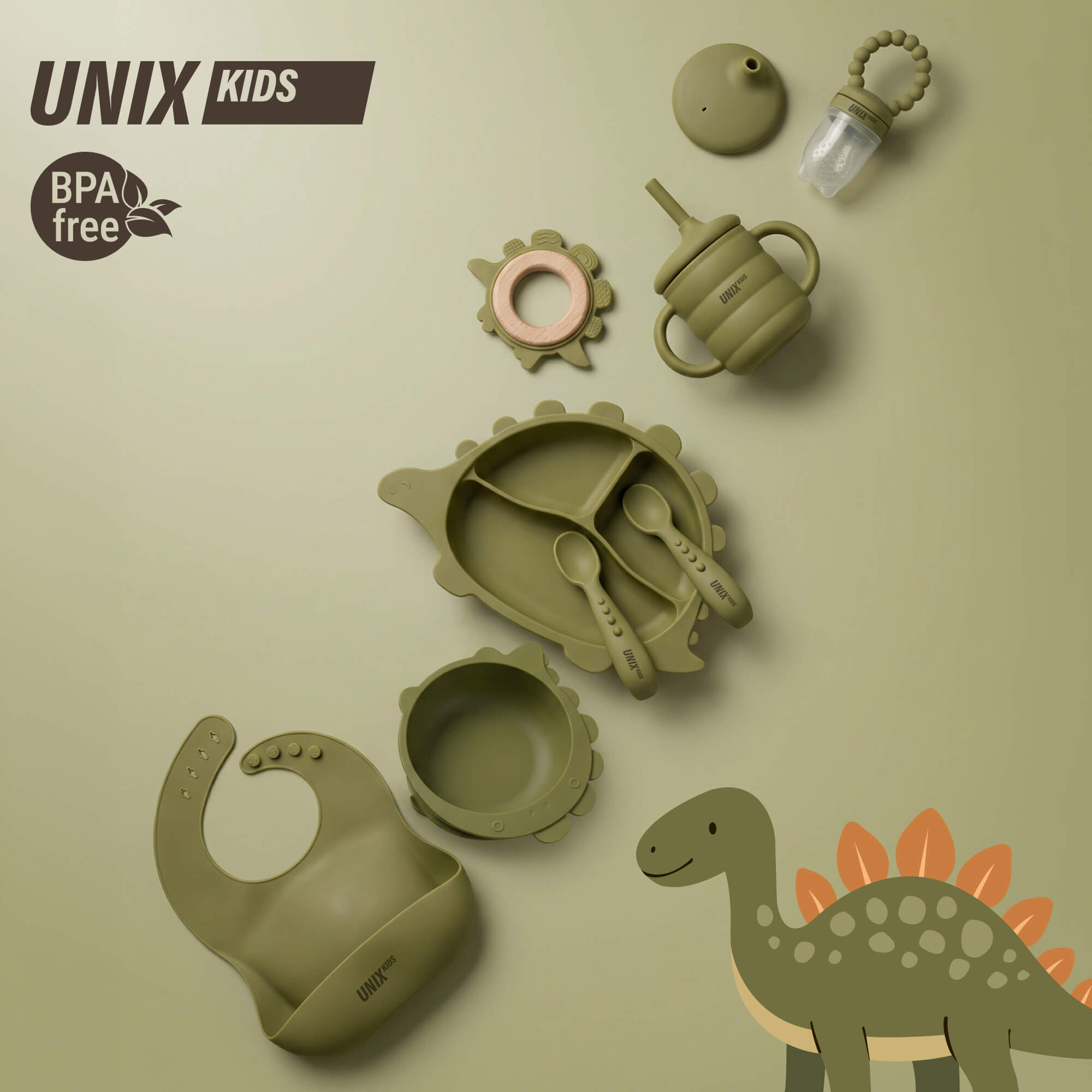 Набор посуды UNIX Kids Набор посуды для кормления 9 предм. - фото 1