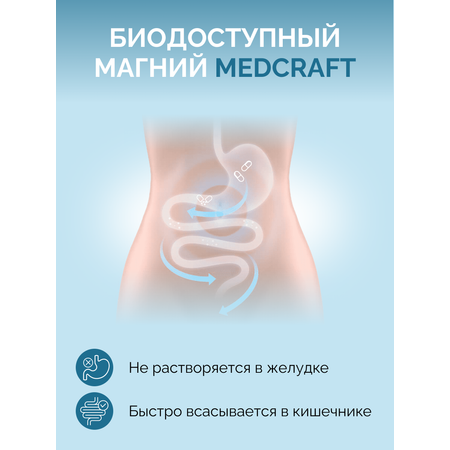 БАД MedCraft Магний хелат (бисглицинат) 400 мг.