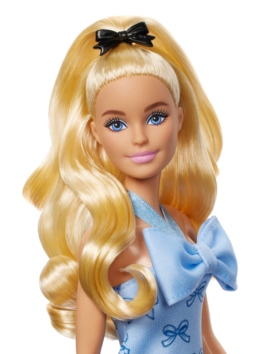 Кукла модельная Barbie Fashionistas Игра с модой в голубом платье высота 29 см HYT93 - фото 6
