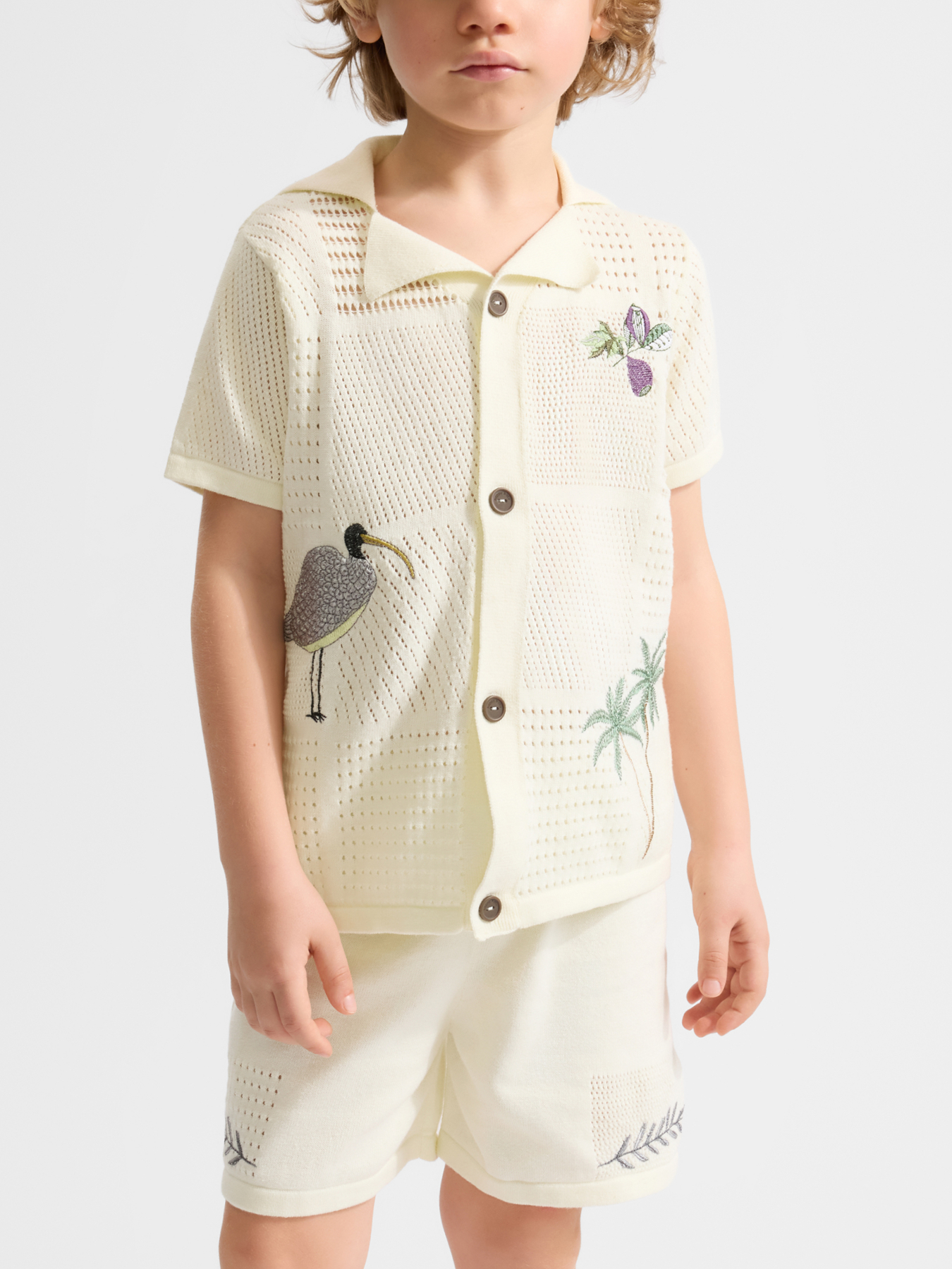 Рубашка и шорты Happy Baby 88599-1_milky-creamy - фото 1