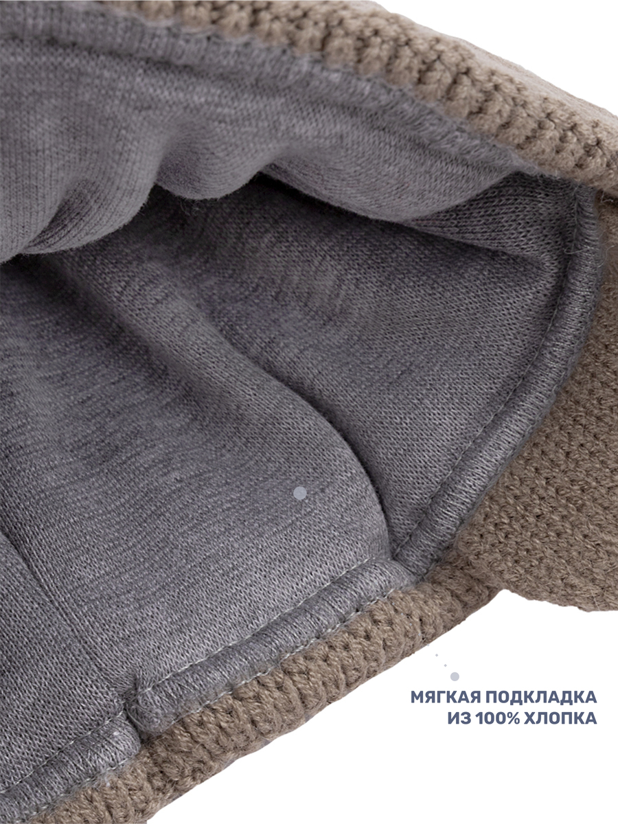 Комплект шапка и манишка NIKASTYLE 12з16024 беж - фото 6