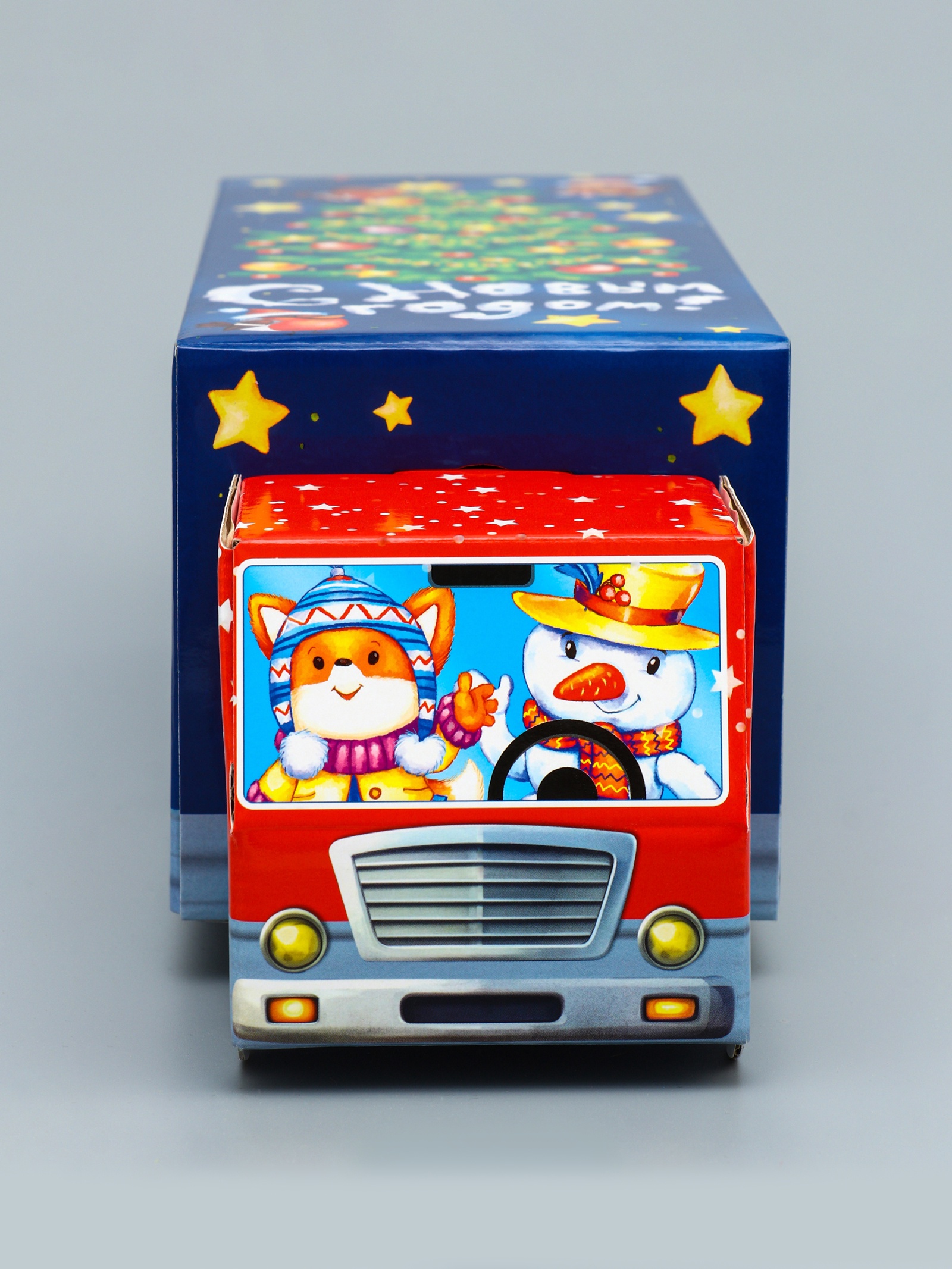 Подарочная коробка новогодняя Sima-Land Фура "Новогодний пилотаж" с анимацией, 36 х 15 х 10 см - фото 4