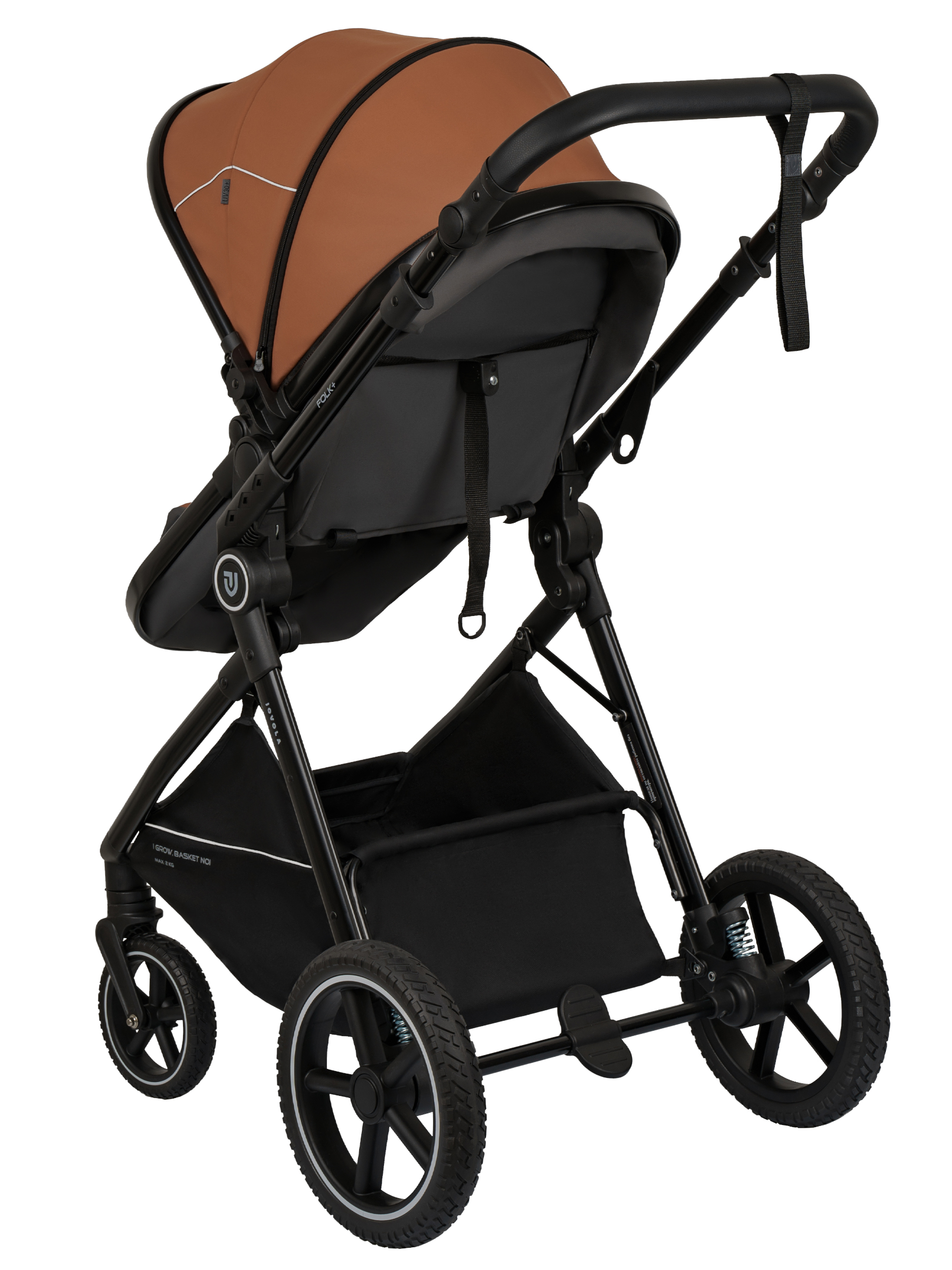 Коляска трансформер JOVOLA Folk+ 3в1 оранжевый - фото 21
