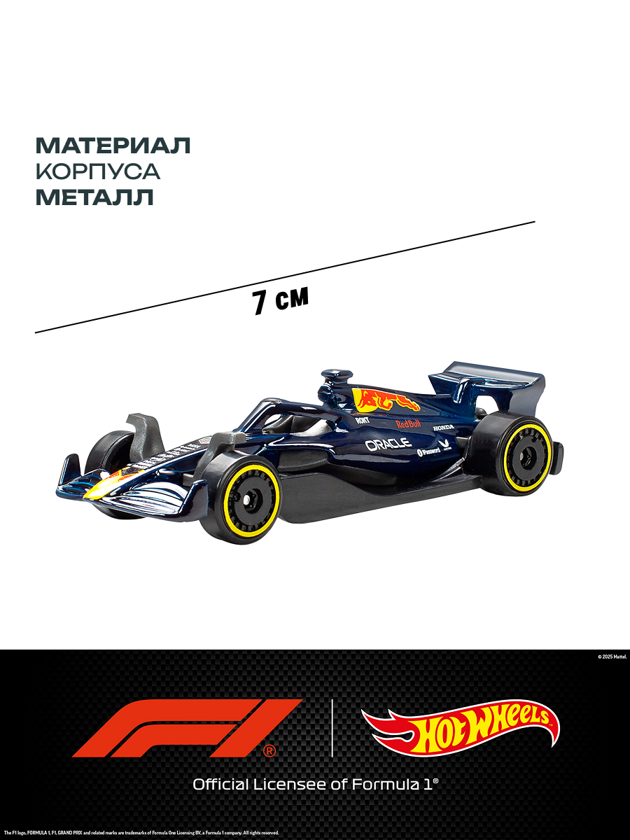 Болид Hot Wheels Коллекционные модели Формула 1 1:64 JLN11 - фото 6