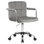 Офисное кресло DOBRIN серый велюр