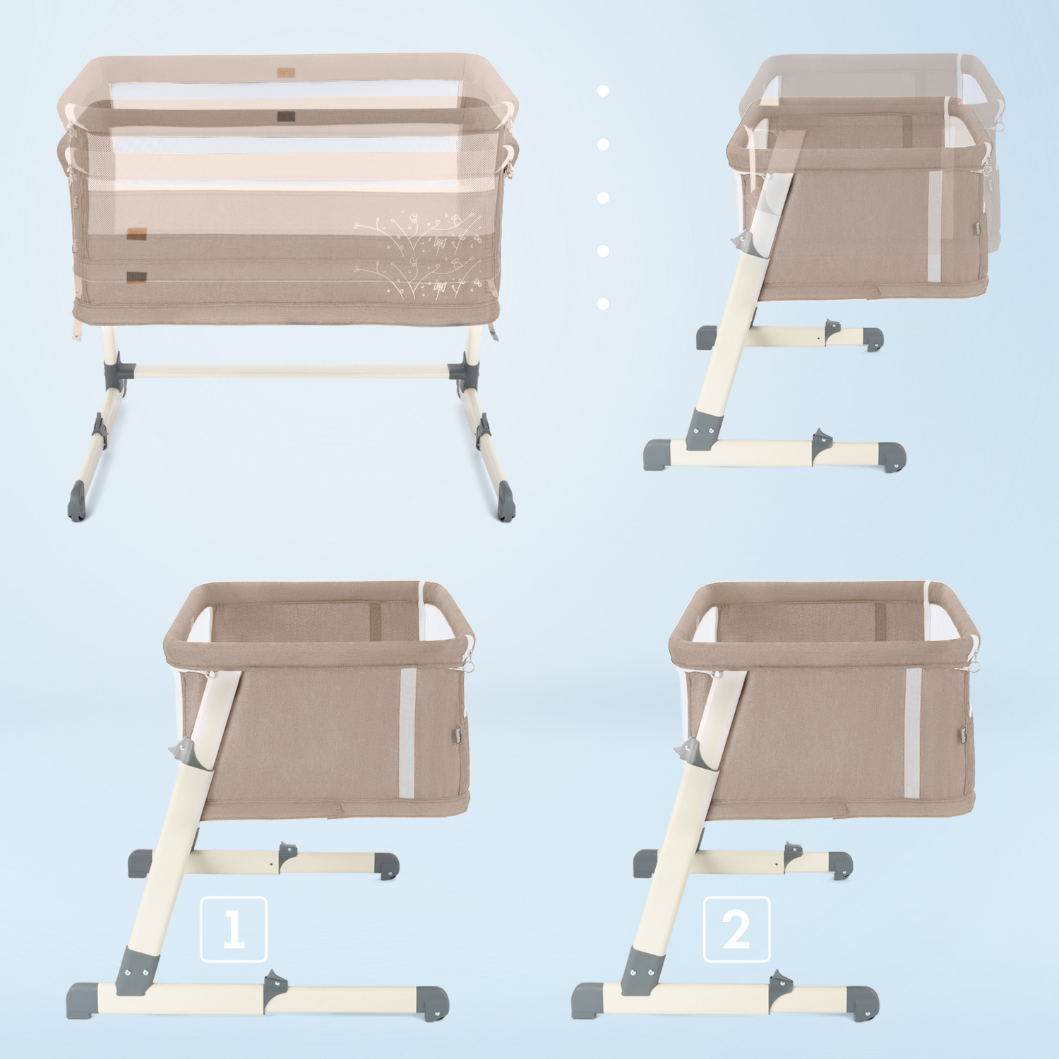 Колыбель Nuovita Accanto Calma хаки - фото 4