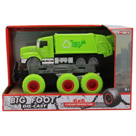 Мусоровоз Funky Toys 1:43 зеленый