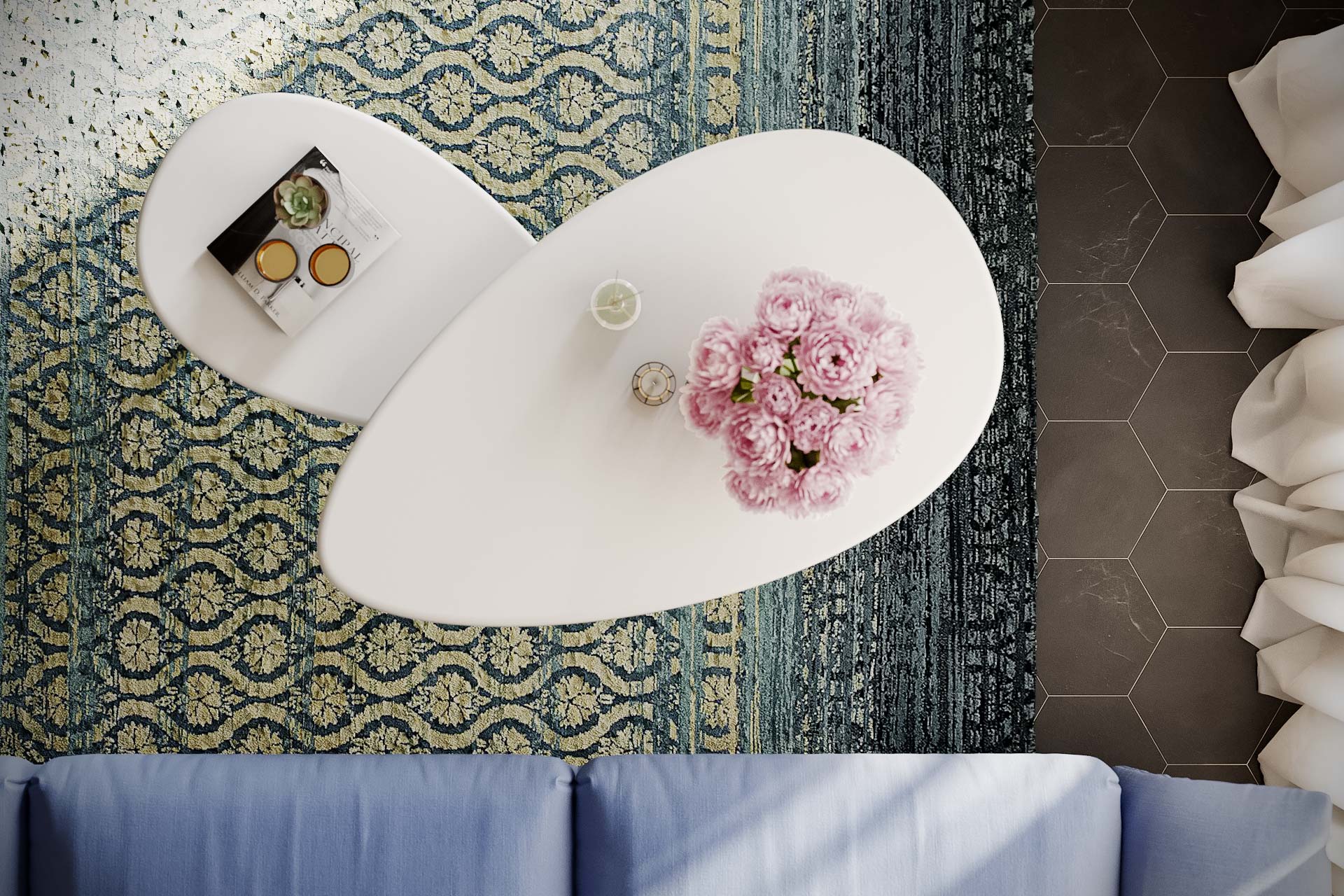 Стол журнальный КАЛИФОРНИЯ МЕБЕЛЬ Твинс белый - фото 6