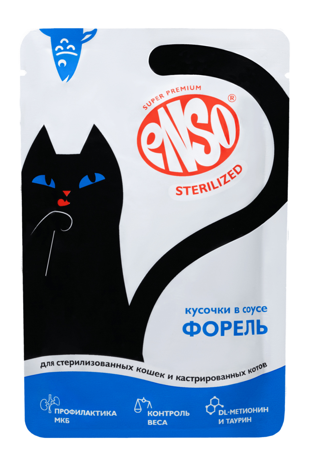 Корм влажный для взрослых ENSO стерилизованных кошек Sterilized с форелью пауч 85г - фото 1