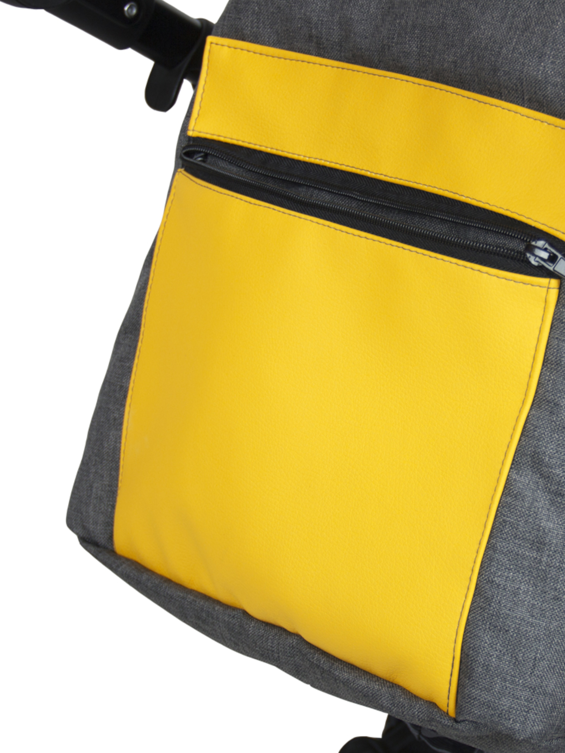 Коляска 2в1 alis Alvaro 02 серый-желтый - фото 18