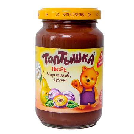 Пюре Топтышка Чернослив-Груша с 5 мес 190 г