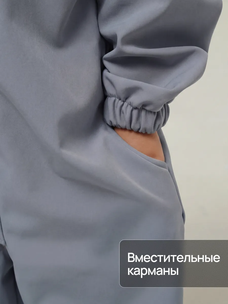 Комбинезон Супер Пупс Комб/сф/пл/серебряно-серый - фото 8