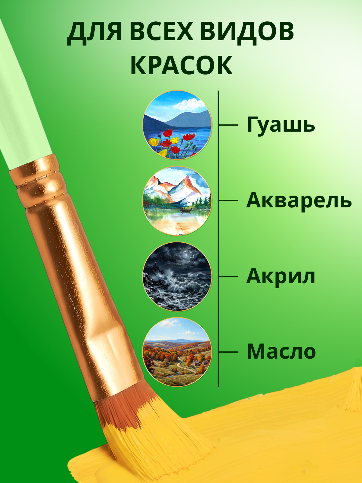 Кисть AXLER 10 шт. (синтетика) - фото 5
