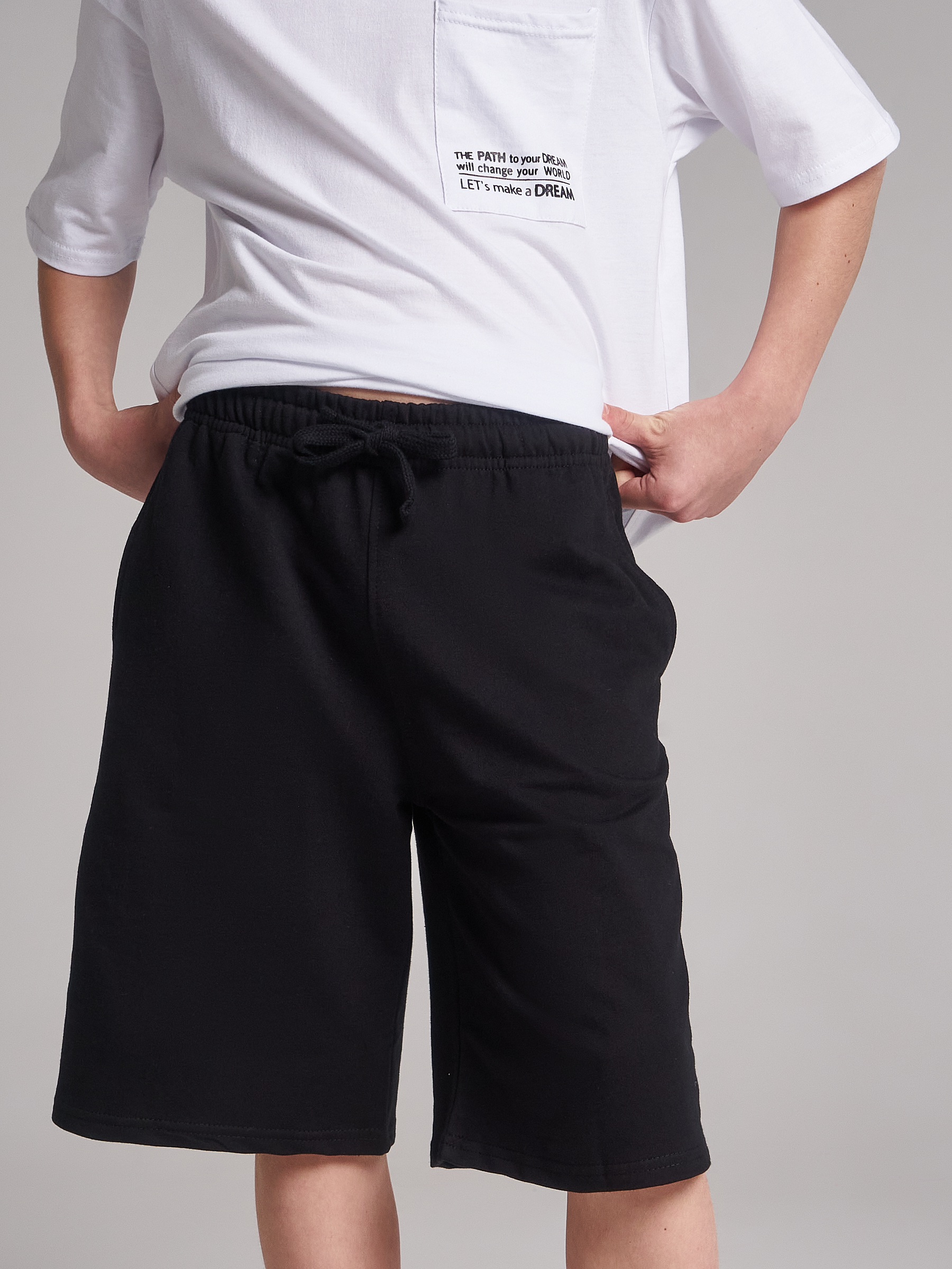 Изображение товара Шорты N.O.A. 164 для мальчика стильные трикотажные багги с высокой посадкой