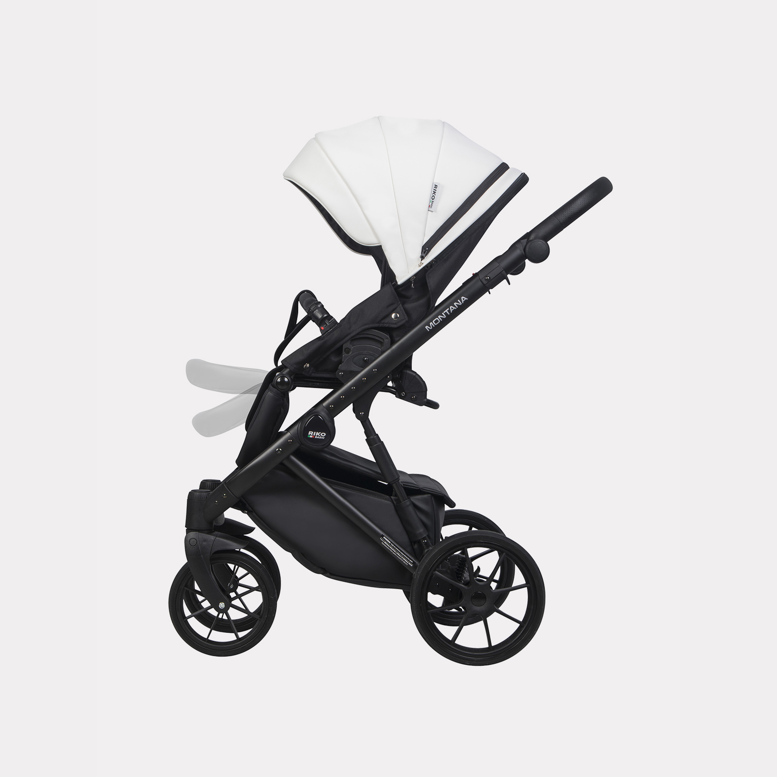 Коляска 3в1 Riko Basic Montana Ecco белый - фото 11