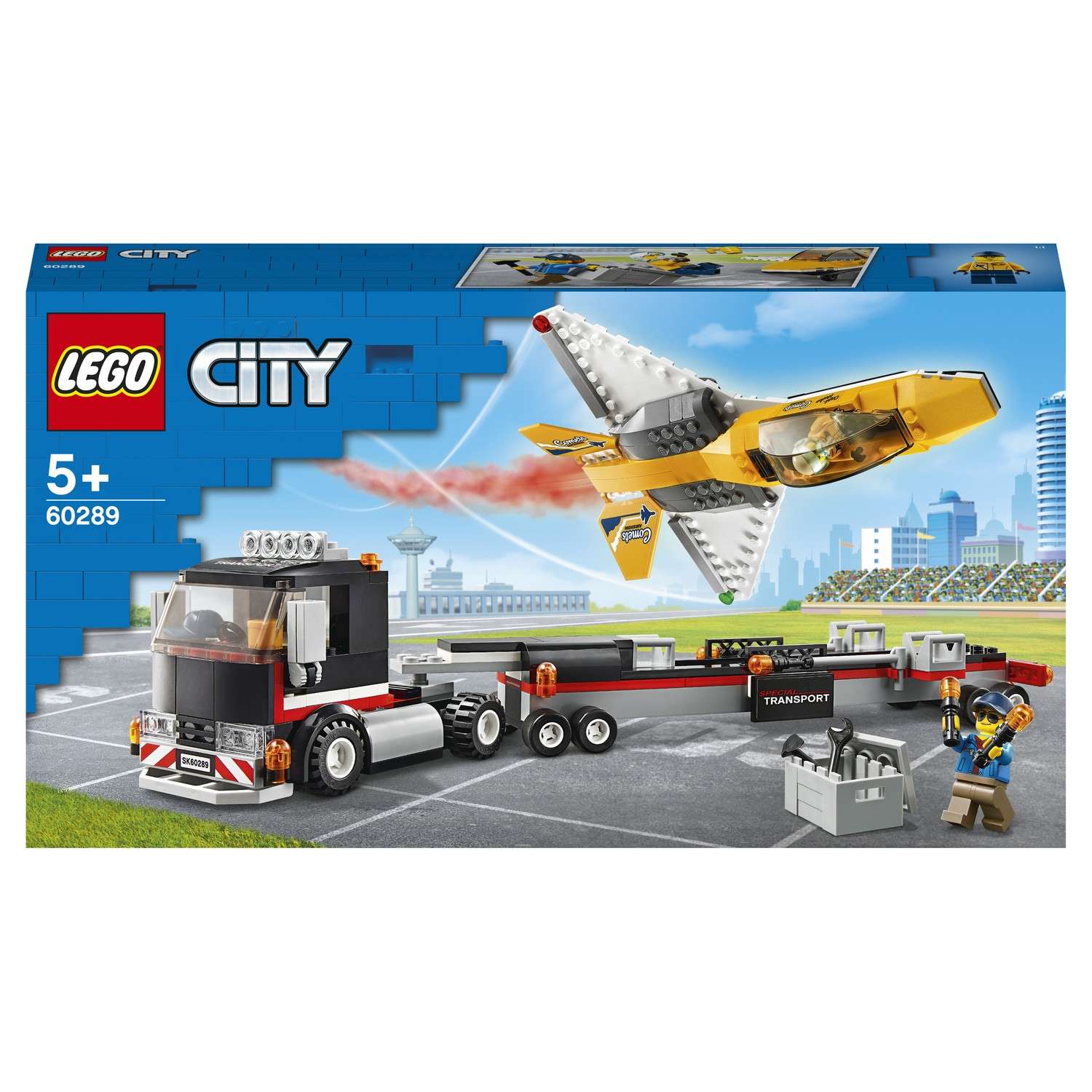 Конструктор LEGO City Транспортировка самолёта блочный - фото 2