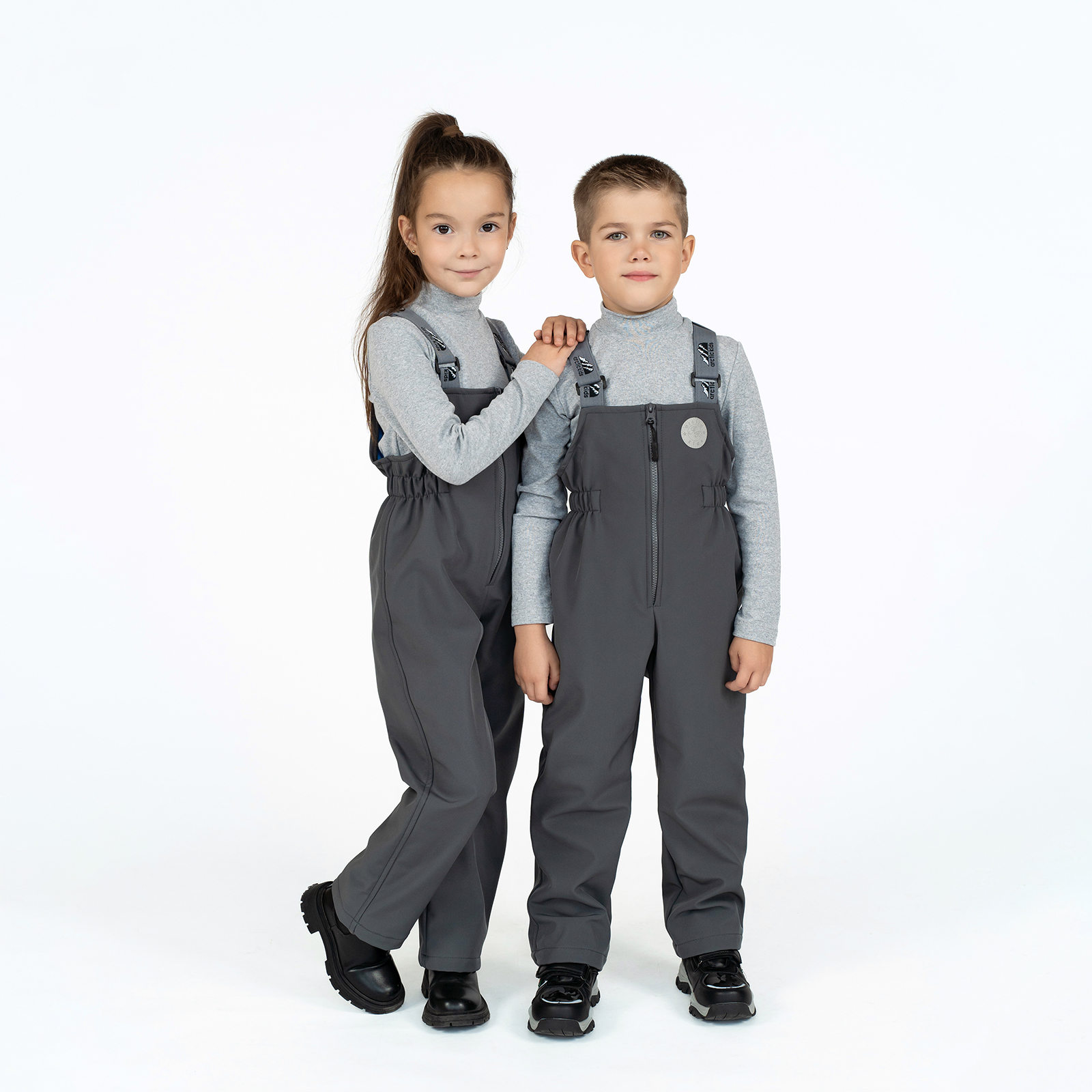 Полукомбинезон Arctic kids 60-021 серый - фото 5
