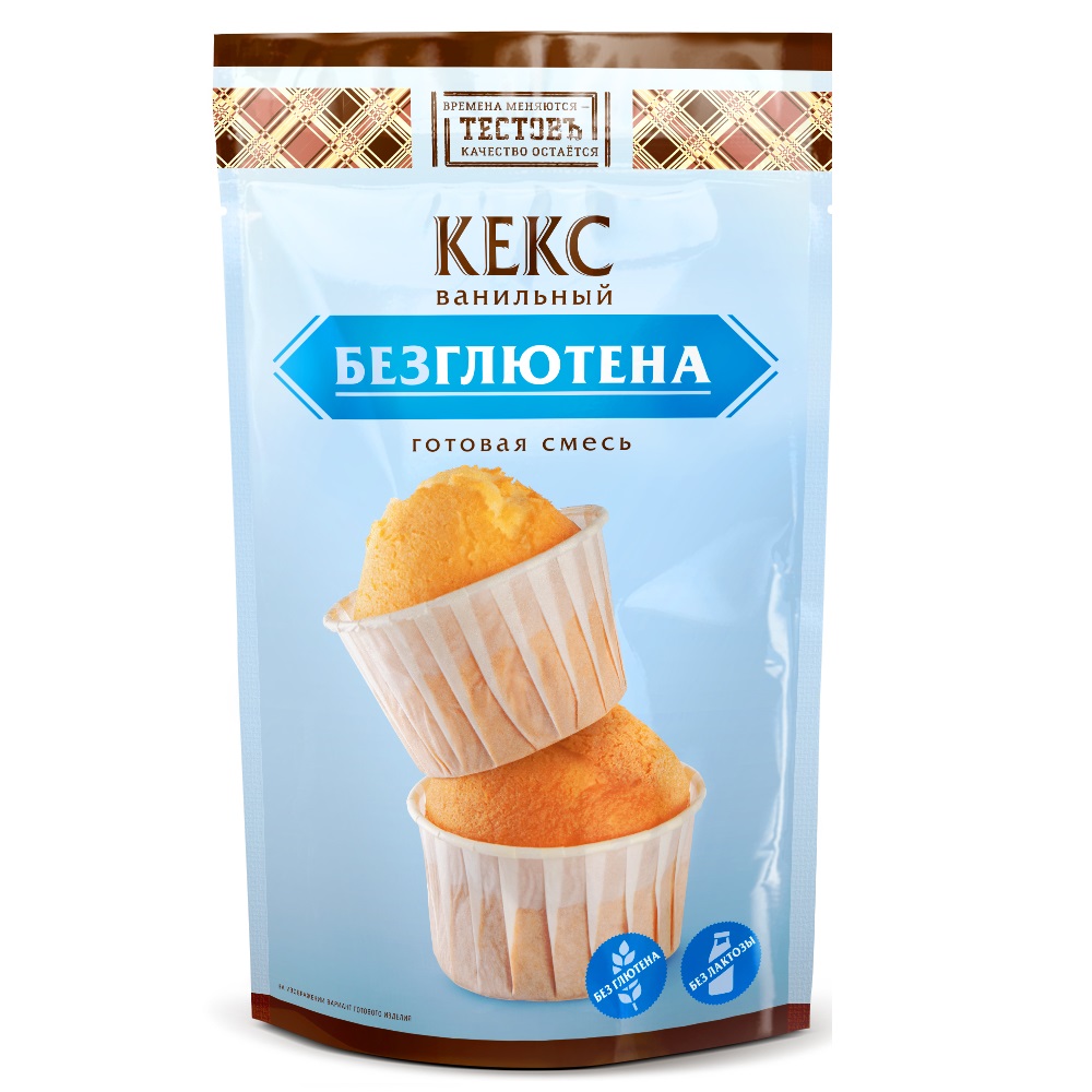 Смесь для выпечки ТЕСТОВЪ Кекс ванильный без глютена 250г - фото 1